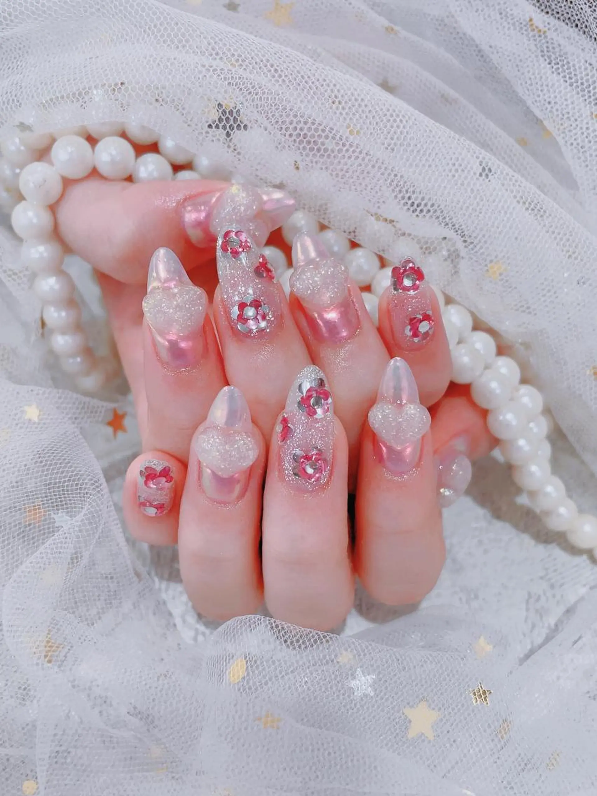 ミディアム ネイル ハンドネイル cho nailのネイルデザイン