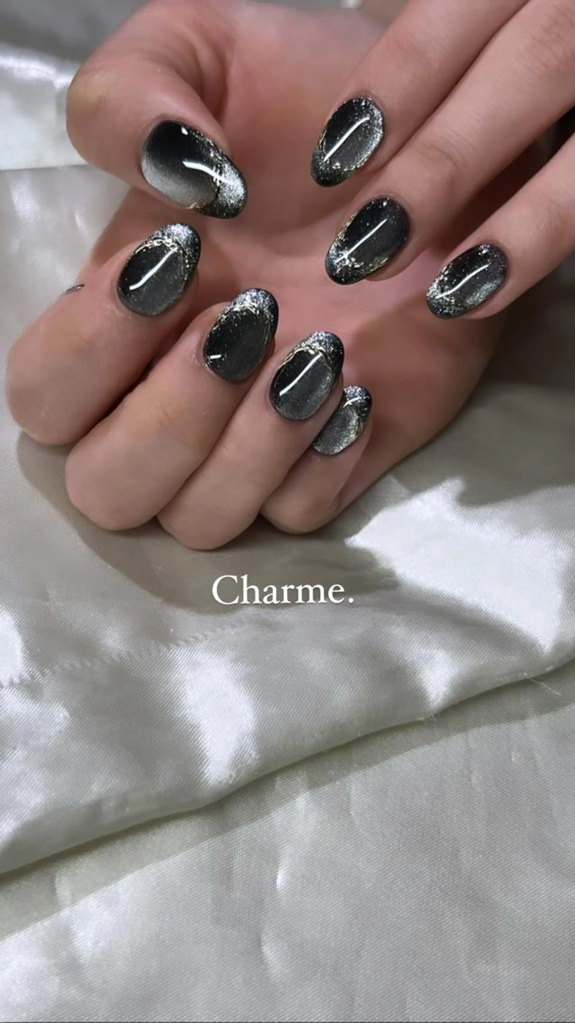 ネイル グラデーション マグネットネイル 持ち込み ニュアンスネイル ハンドネイル ハンドケア Charme. NOBUKOのネイルデザイン