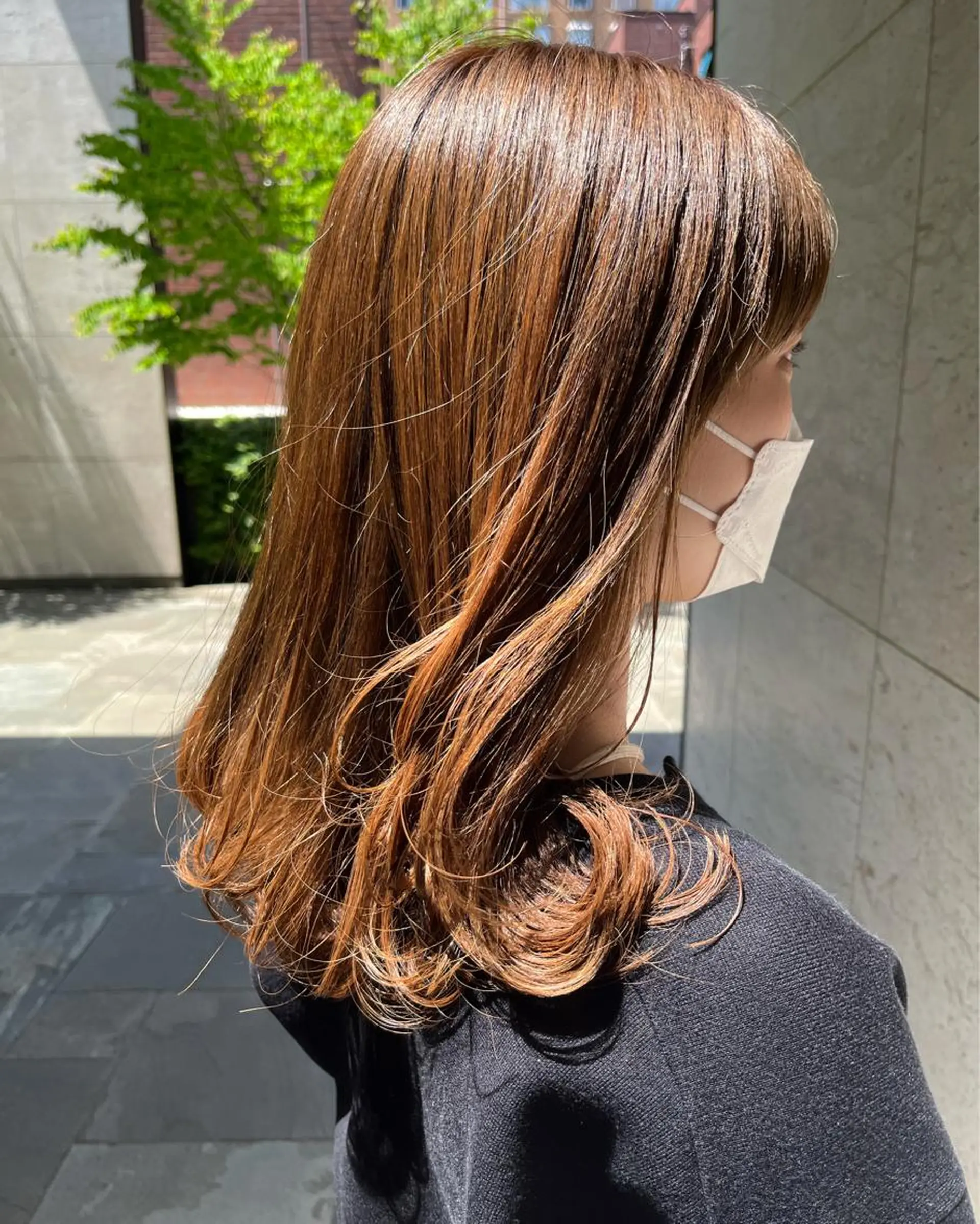 セミロング カラー カット ヘアカラー オリーブ/グレージュ 💐🤍理保のヘアスタイル
