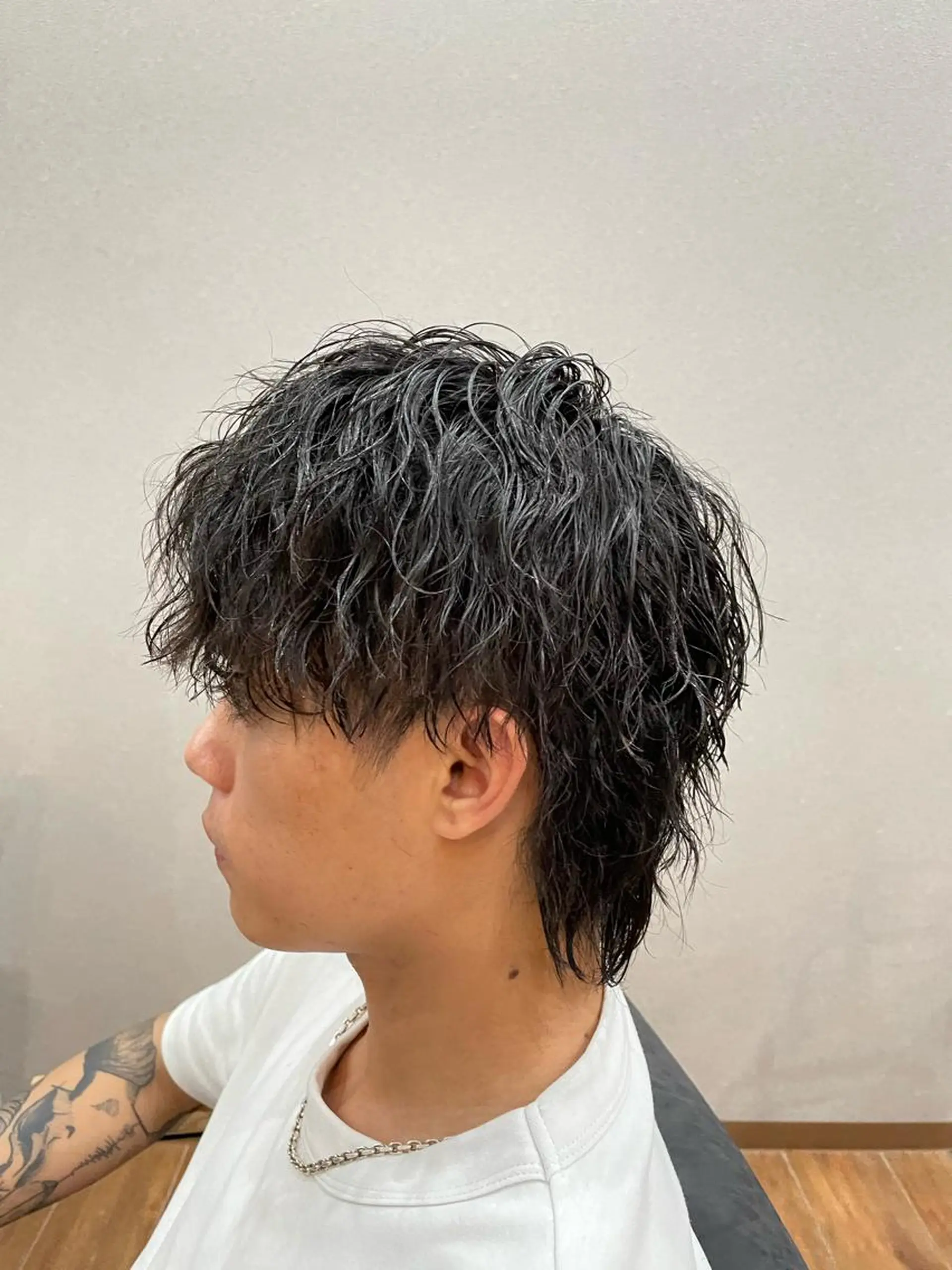 パーマ メンズ メンズウルフカット ウルフカット カット パーマ clocca所属・鵜飼 真伍のヘアスタイル