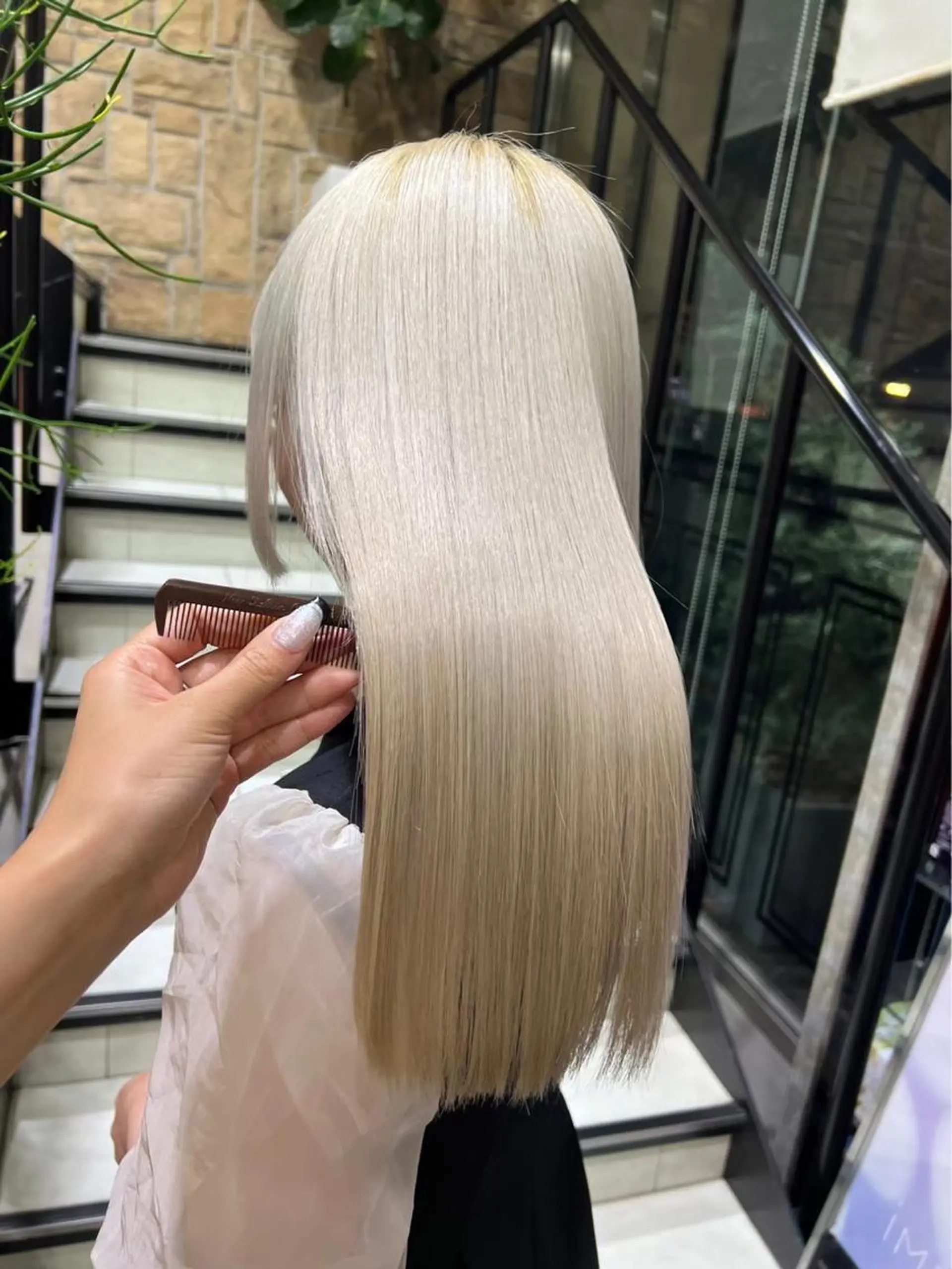 ロング カラー トリートメント メンズカットパーマ 【フェザーパーマ】のヘアスタイル