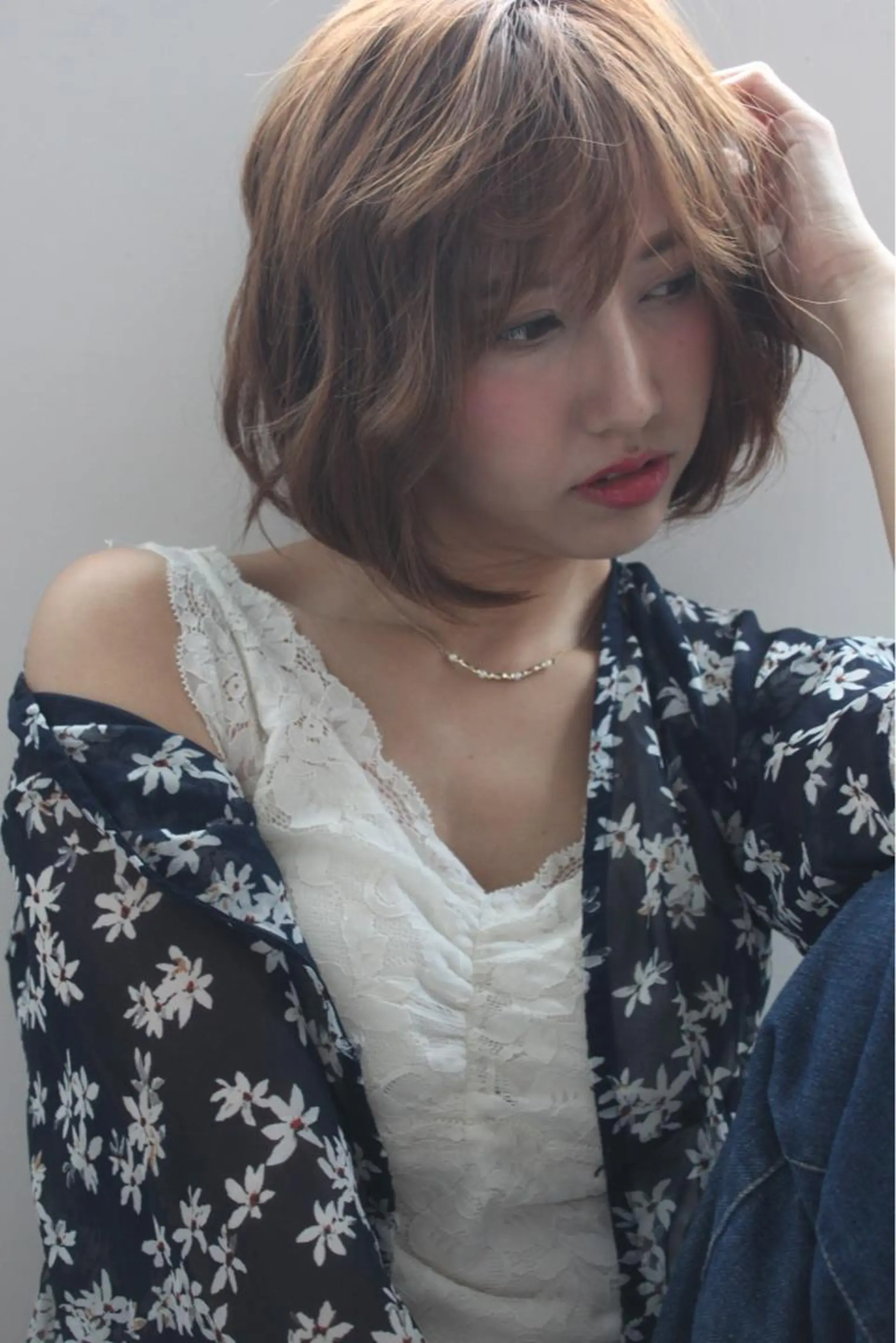 ロング カラー ボブ ヘアカラー トリートメント 髪質改善/美髪矯 正ヤマモトハルキのヘアスタイル