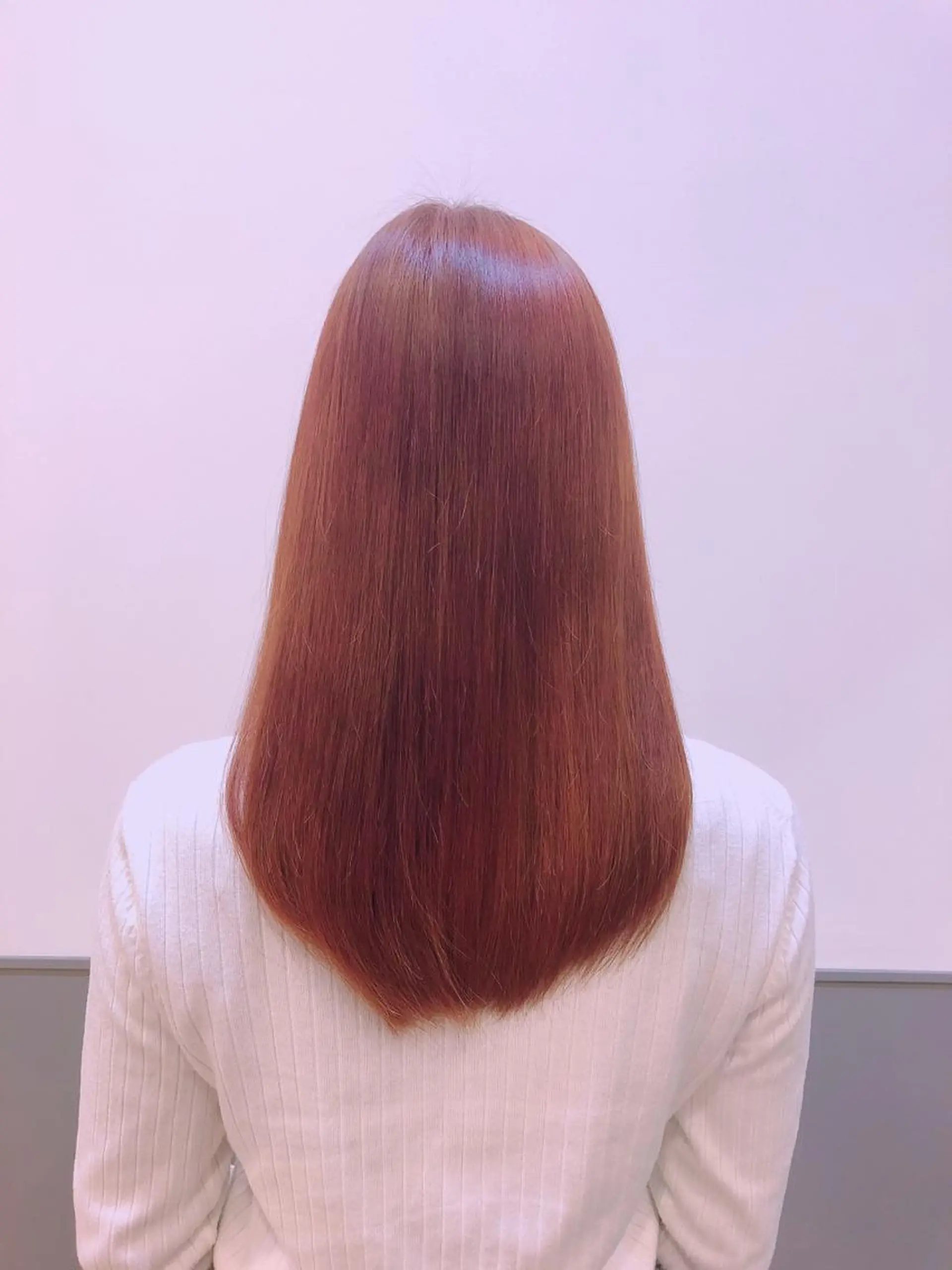 セミロング カラー ブリーチ ブラウンカラー ピンクカラー ピンクブラウン XXXY'S Color Flip所属・小宮 真理奈のヘアスタイル