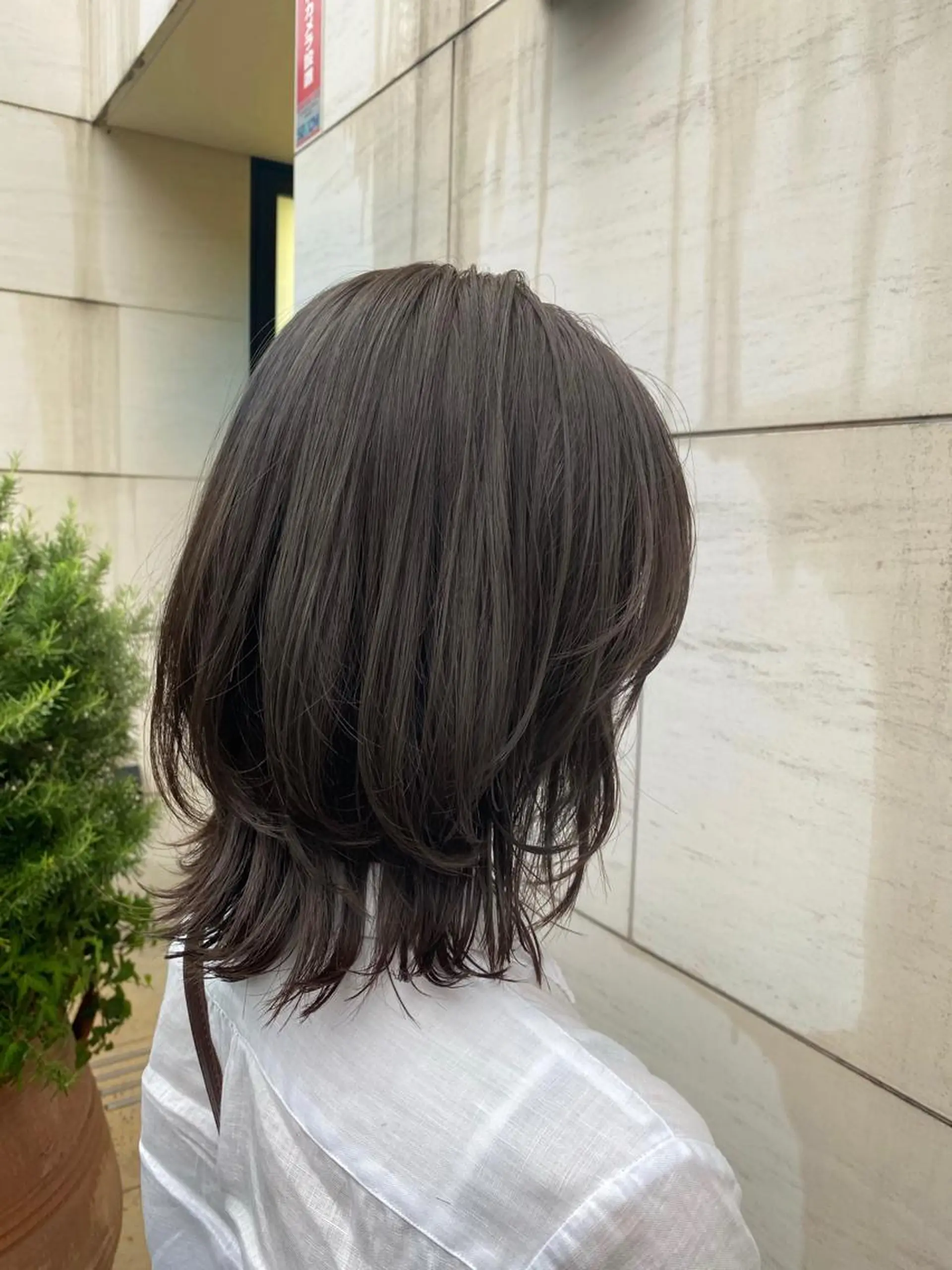 ミディアム カット ヘアカラー トリートメント 丸山 史香のヘアスタイル