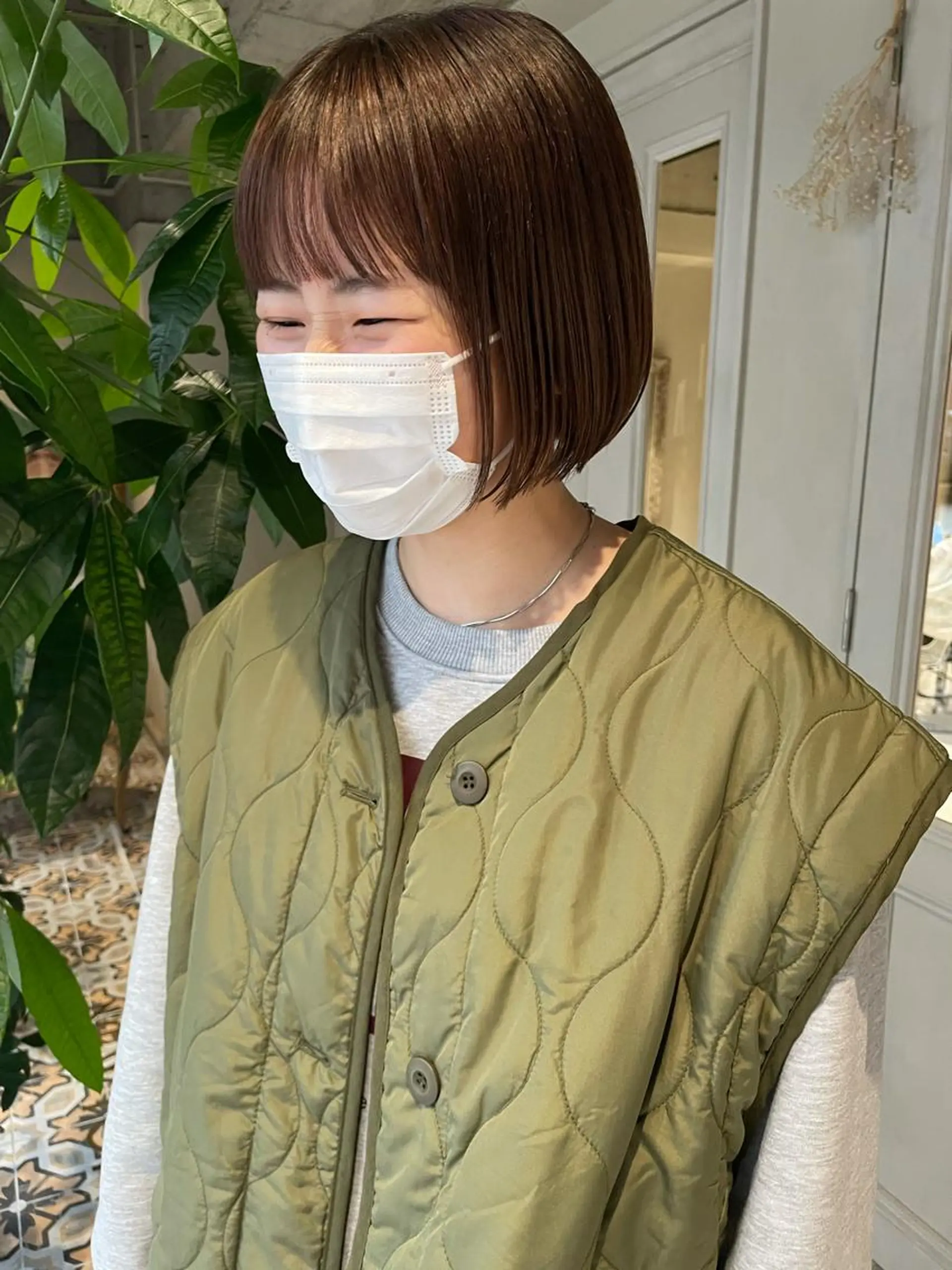 ミディアム カラー ベージュカラー ボブ ベージュ🤎透明感 カラー🤎anriのヘアスタイル