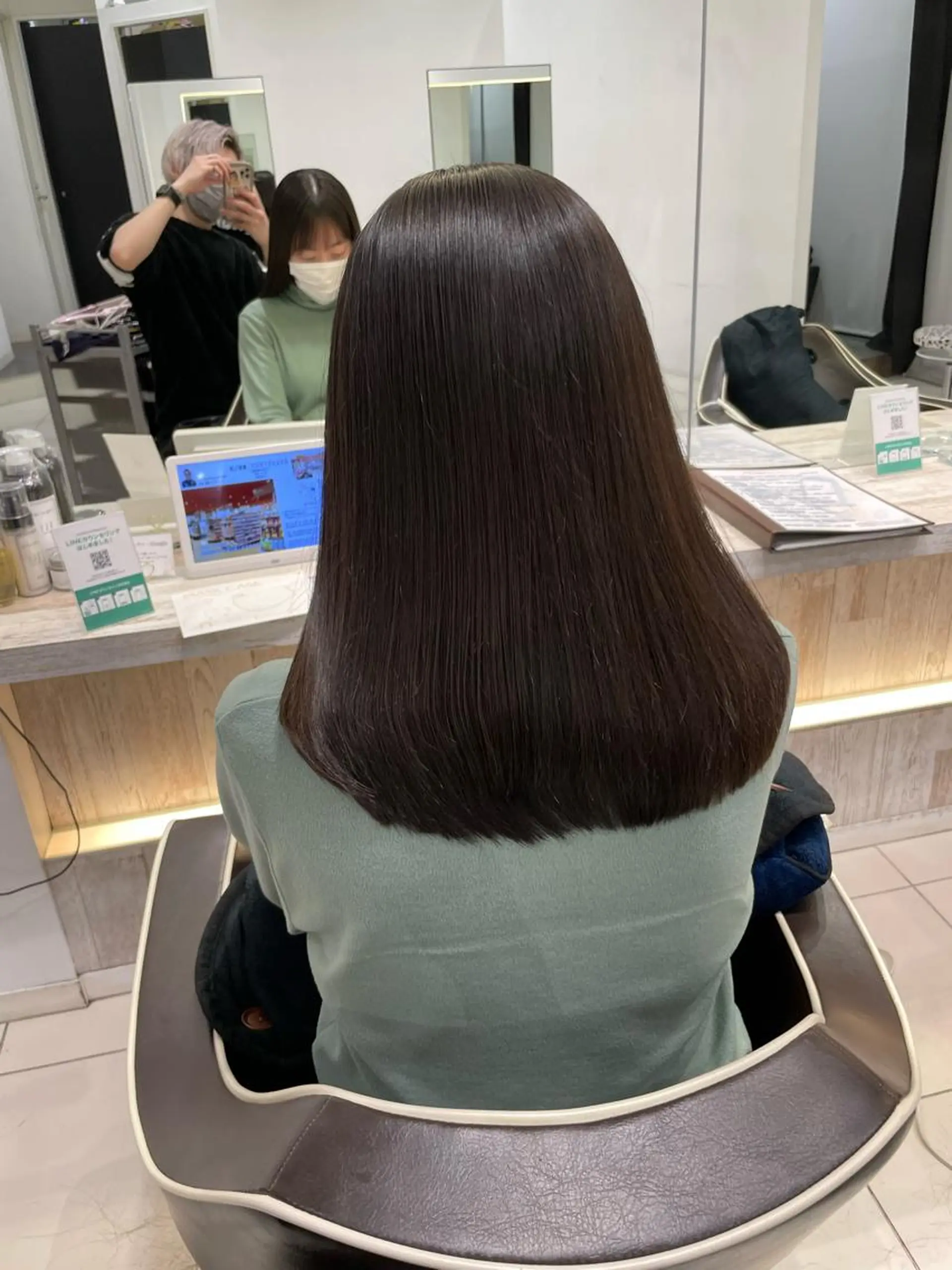 ミディアム ヘアカラー 髪質改善縮毛矯正 kosuke_IJKのヘアスタイル