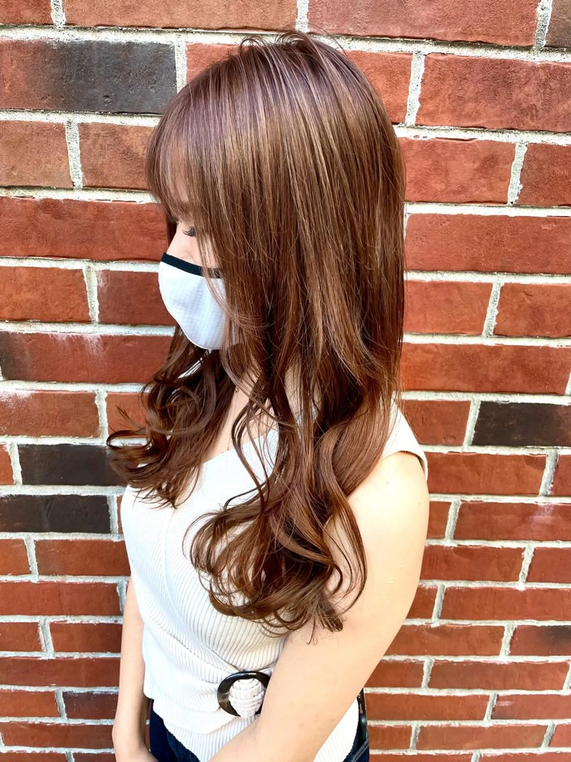 ロング カラー アッシュ ラベンダーカラー ラベンダーアッシュ バイオレットカラー カット ヘアカラー トリートメント 縞田 健一のヘアスタイル