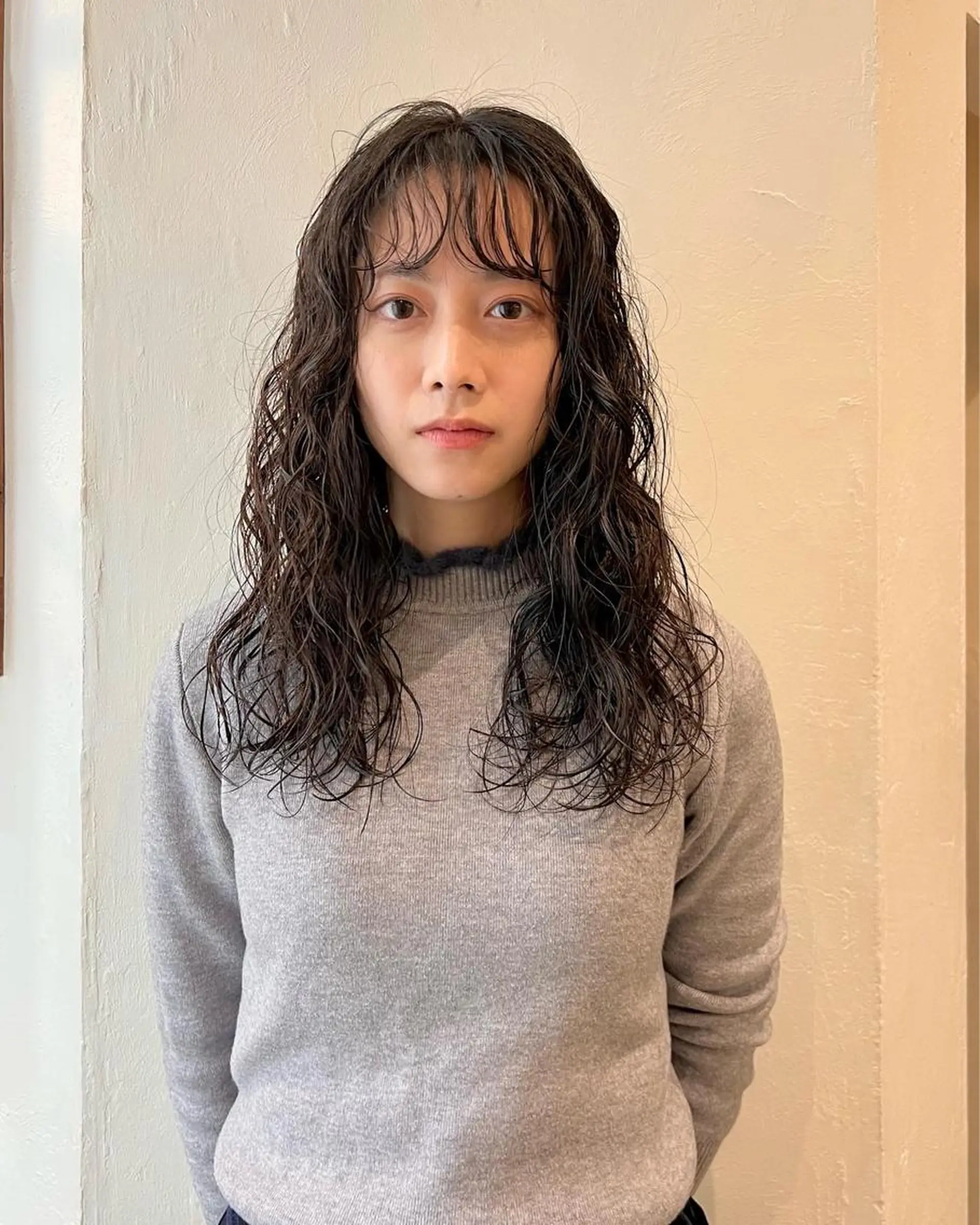 セミロング パーマ セミロングパーマ カット ヘアカラー トリートメント 店長　ショート& パーマ　坂本のヘアスタイル