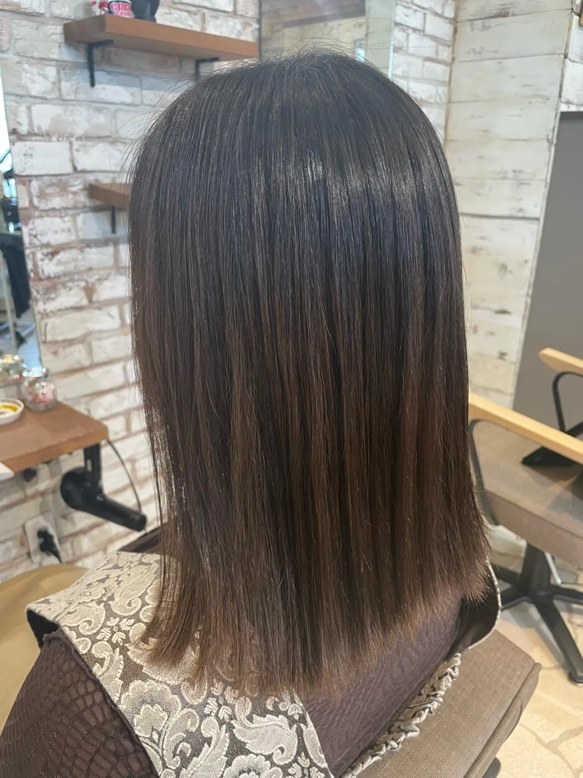 ミディアム パーマ 縮毛矯正 スリールヘアー所属・🖤nako/艶髪/ 透明感カラー🖤のヘアスタイル