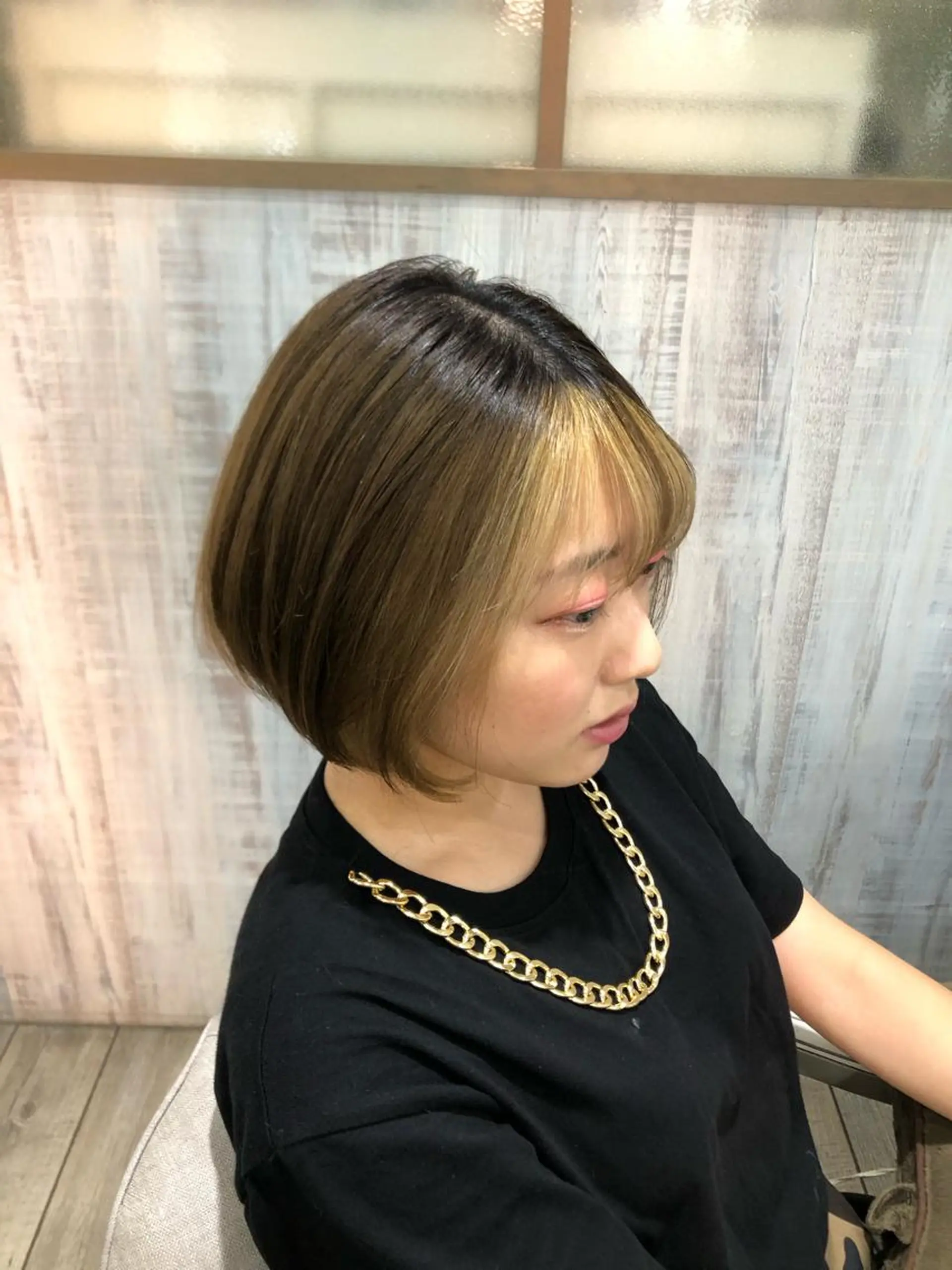ショート カラー ミストバング  フェイスフレーミング ヘアカラー トリートメント イシジマ タカナリのヘアスタイル