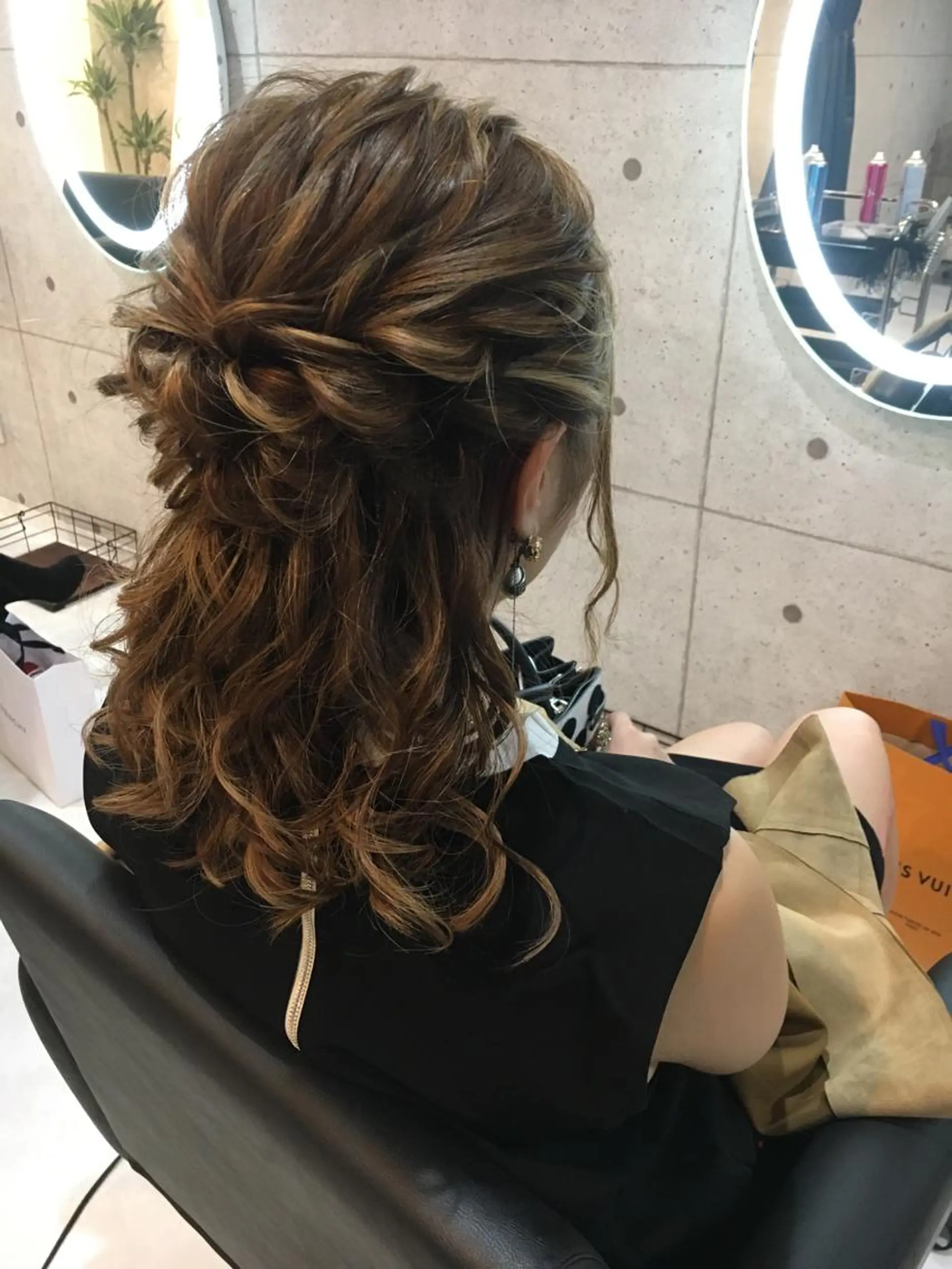 ヘアアレンジ ハーフアップ ヘアセット lien natsukiのヘアスタイル