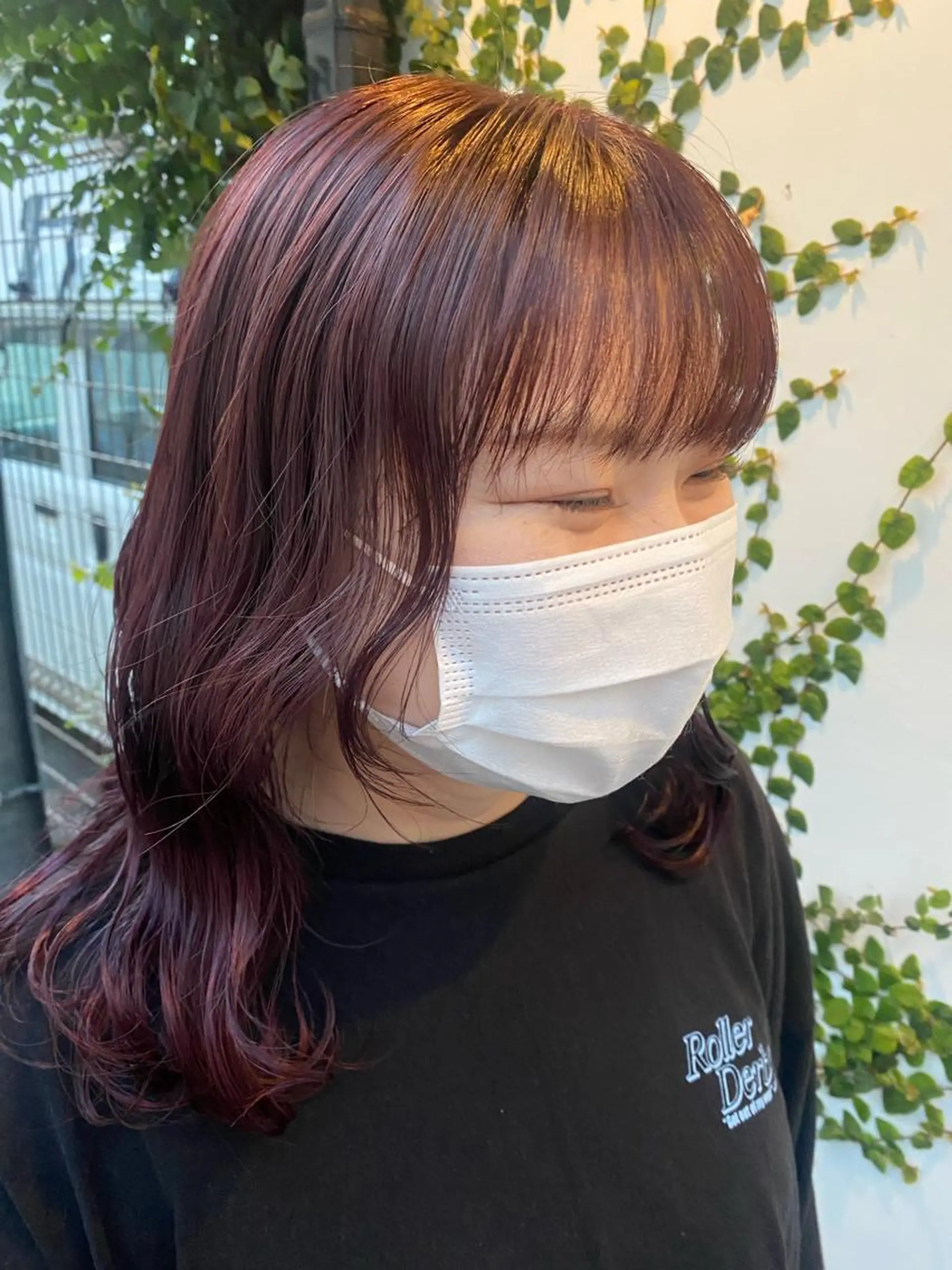 ミディアム カラー ラベンダーカラー ピンクカラー ピンクラベンダー NATSUKI😸 ‪✂︎‬南森町美容室のヘアスタイル