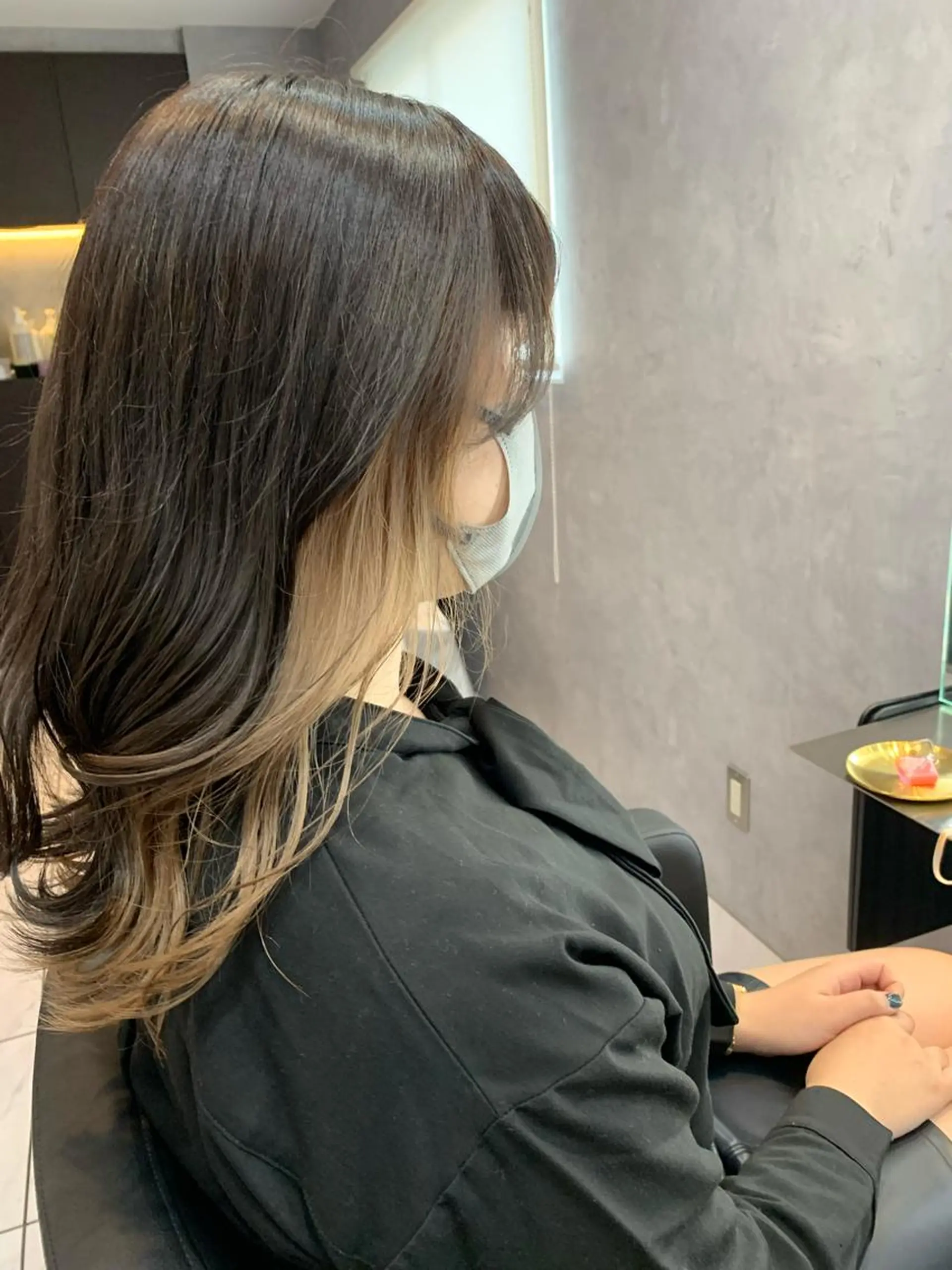 ロング ヘアカラー 透明感/ブリーチ縮毛 /髪質改善/星野純一のヘアスタイル