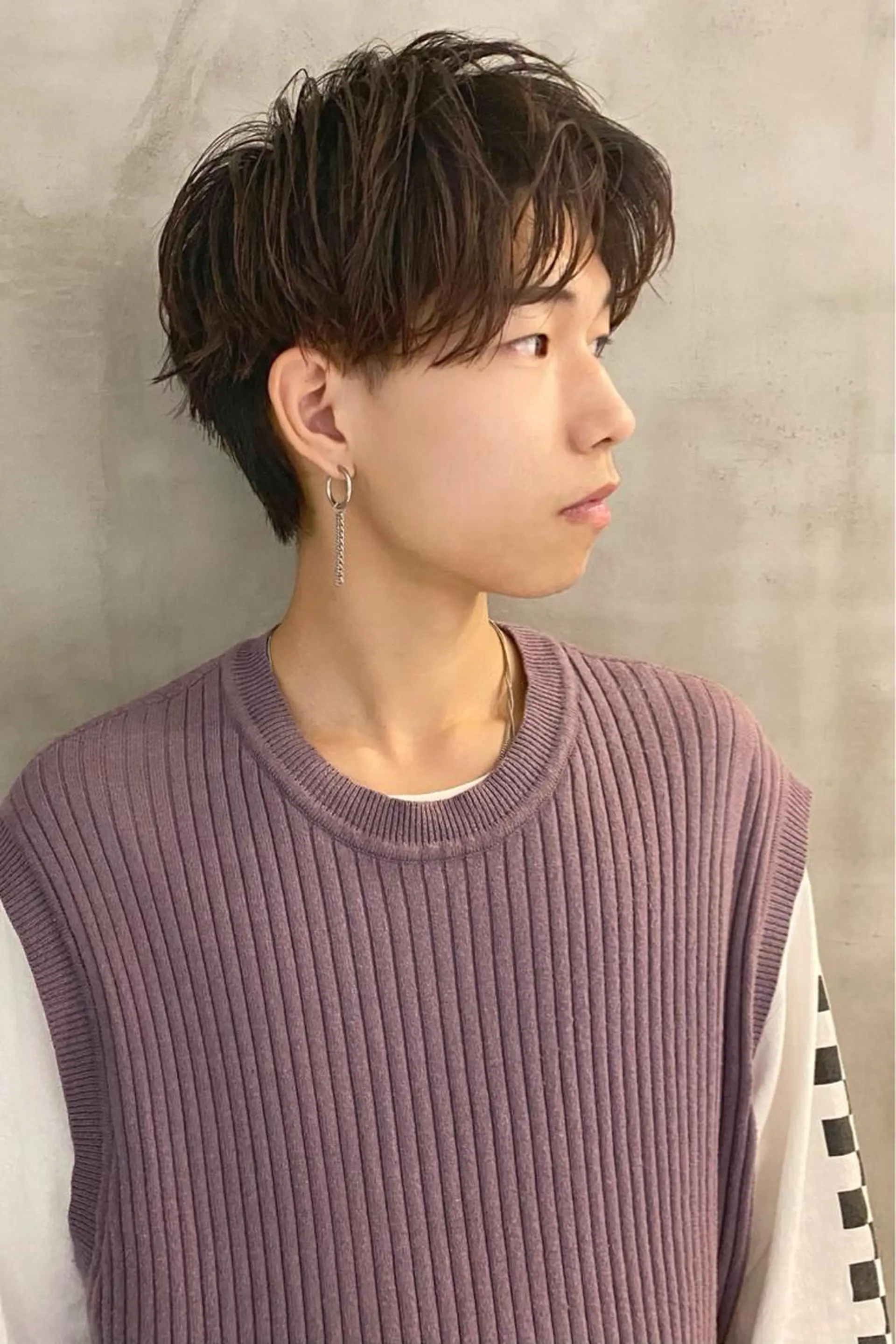 ショート パーマ メンズ カット パーマ トリートメント ill副店長 立和田純也のヘアスタイル