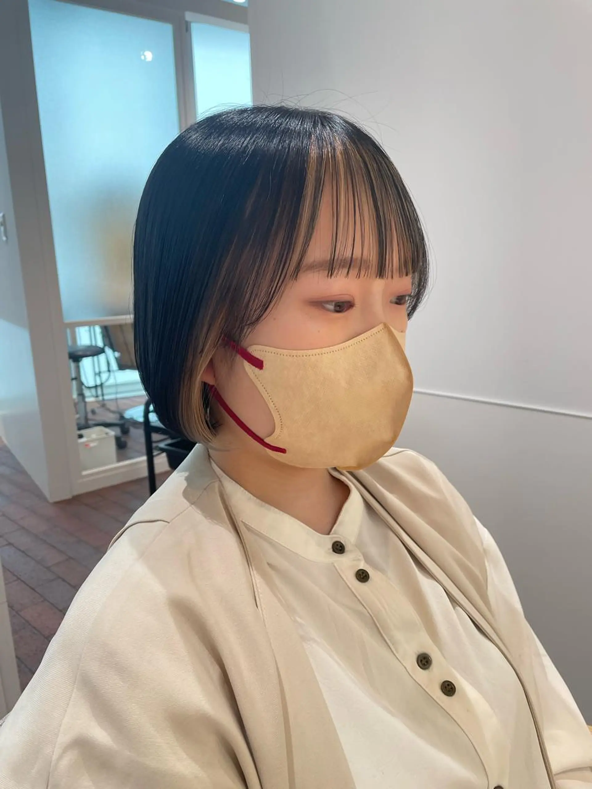 ショート カラー カット ヘアカラー トリートメント gotoday　shaire　saron所属・miu. ボブ/透け感カラーのヘアスタイル