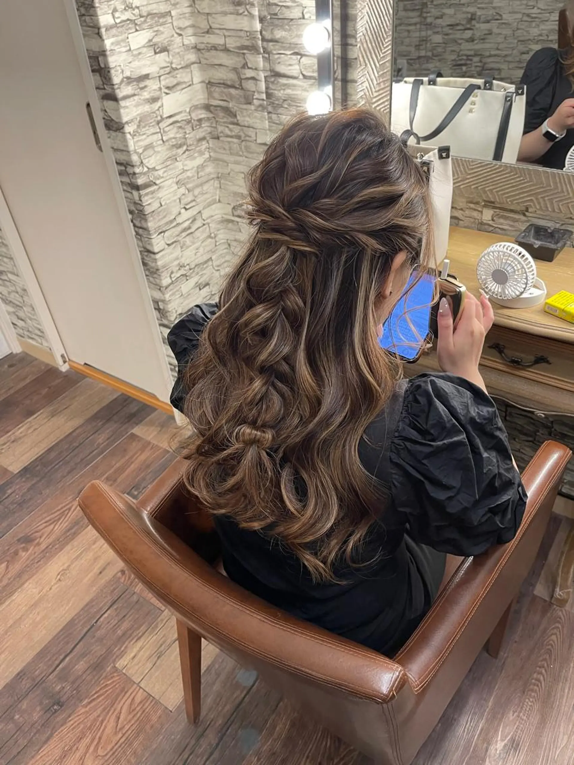ロング ヘアアレンジ ハーフアップ ヘアセット hair make  Lucciのヘアスタイル