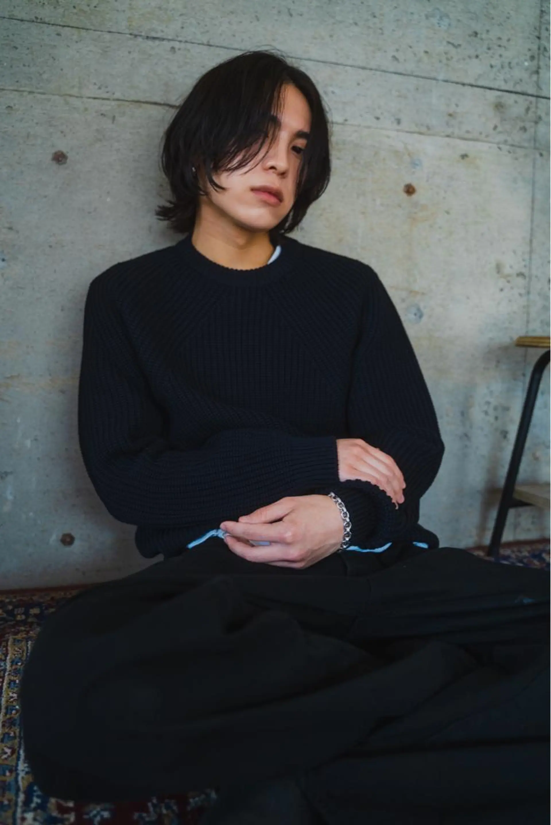 セミロング メンズ メンズパーマ セミロングパーマ カット パーマ トリートメント ヘッドスパ ruki yabeのヘアスタイル