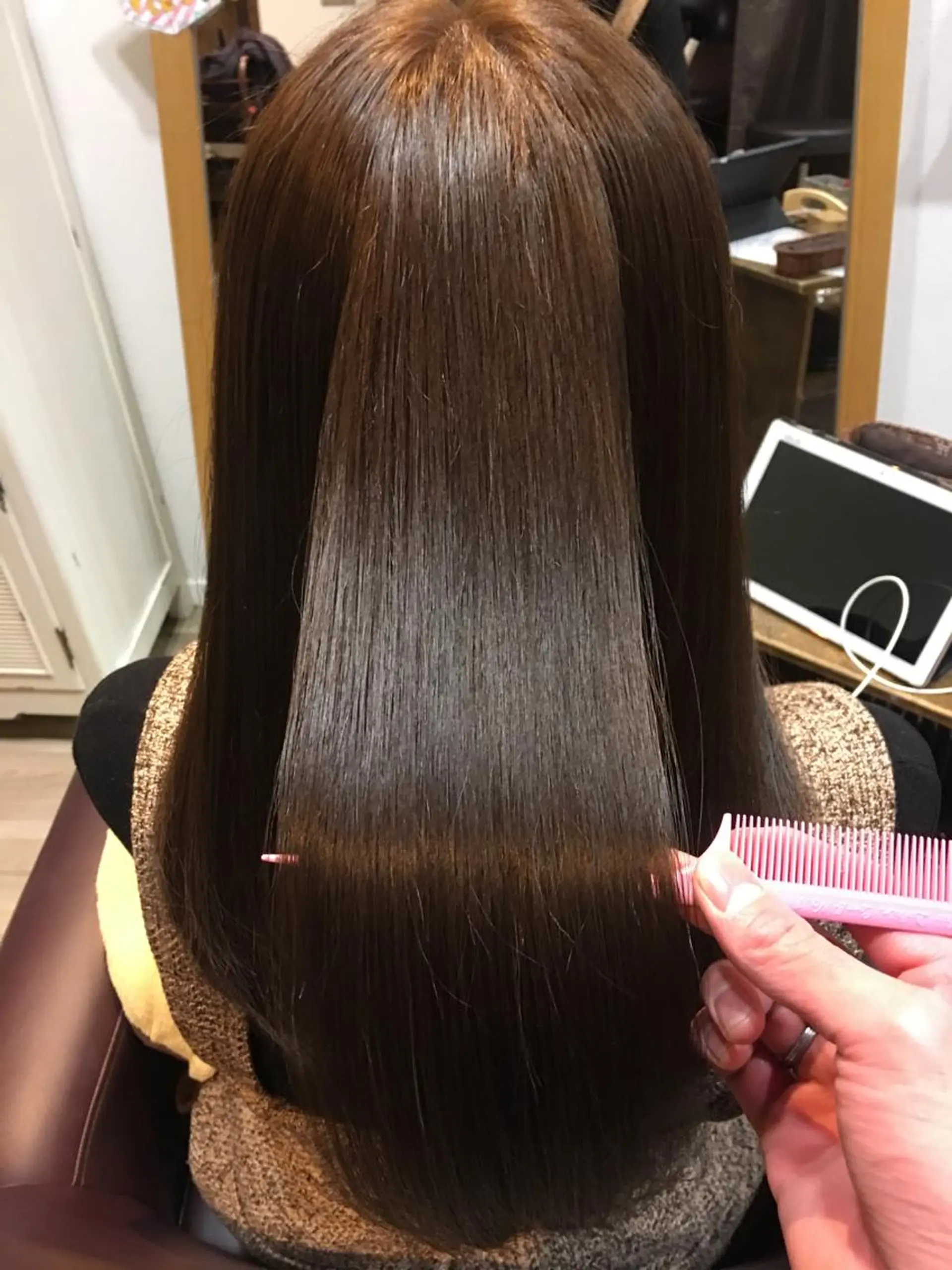 ロング カラー ヘアカラー トリートメント 髪質改善ヘアエステ専門サロンbriller(ブリエ)所属・岸  翔也のヘアスタイル