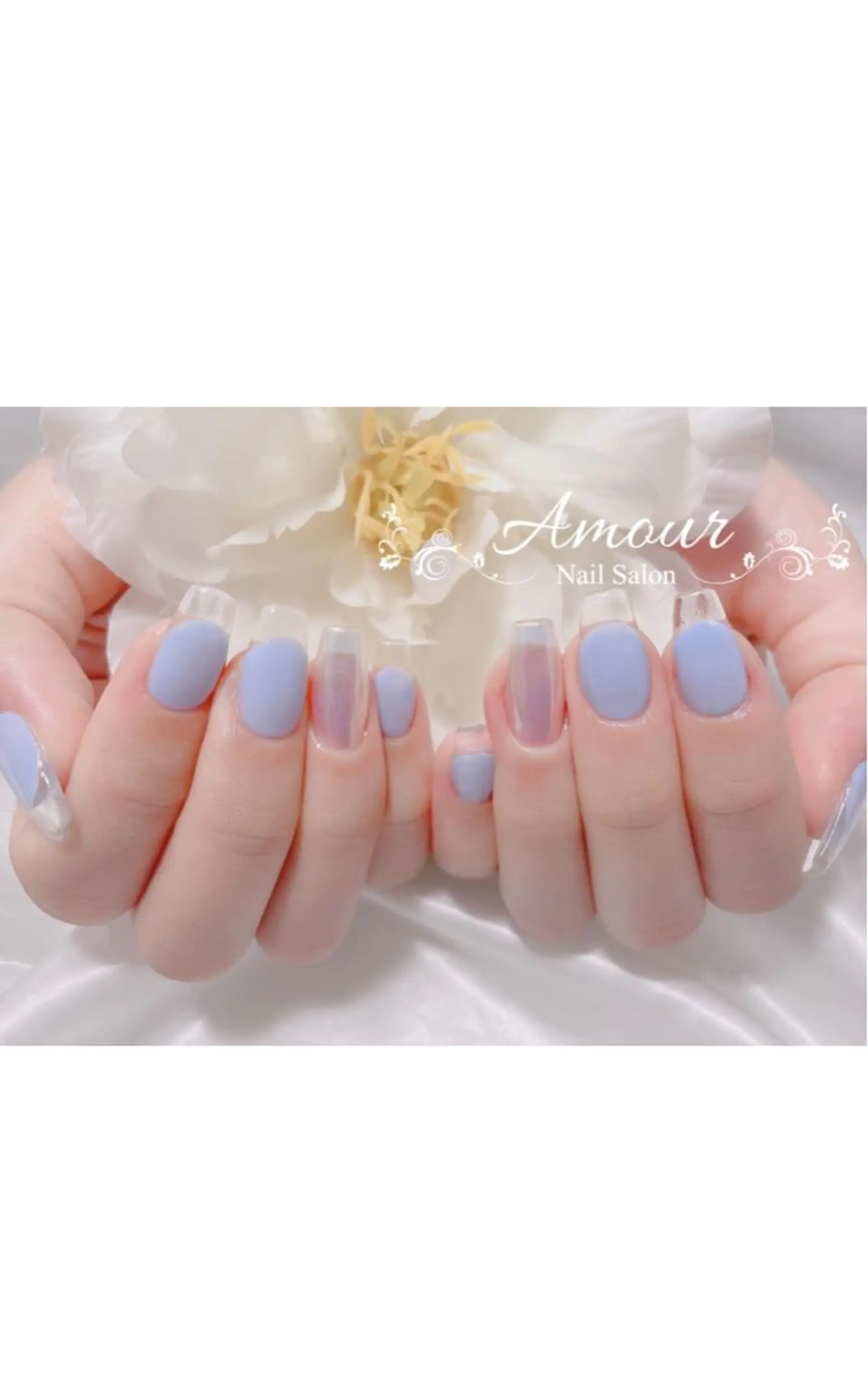 ネイル クリアネイル フレンチネイル nailsalon ♡amour♡のネイルデザイン
