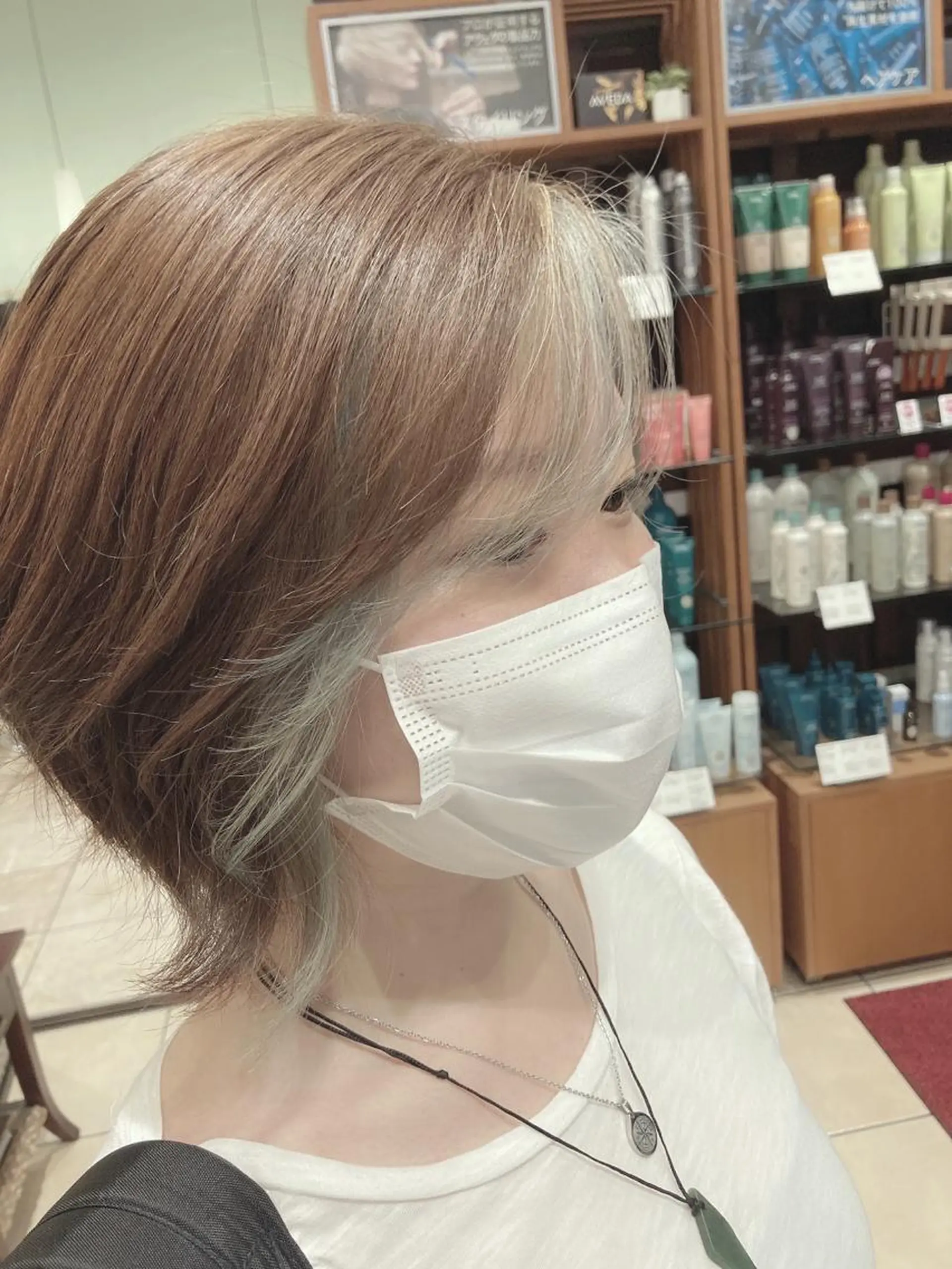 ショート カラー ミストバング  フェイスフレーミング シャルマン銀座店所属・🌟東銀座マンツーマ ン🌟タカナシのヘアスタイル