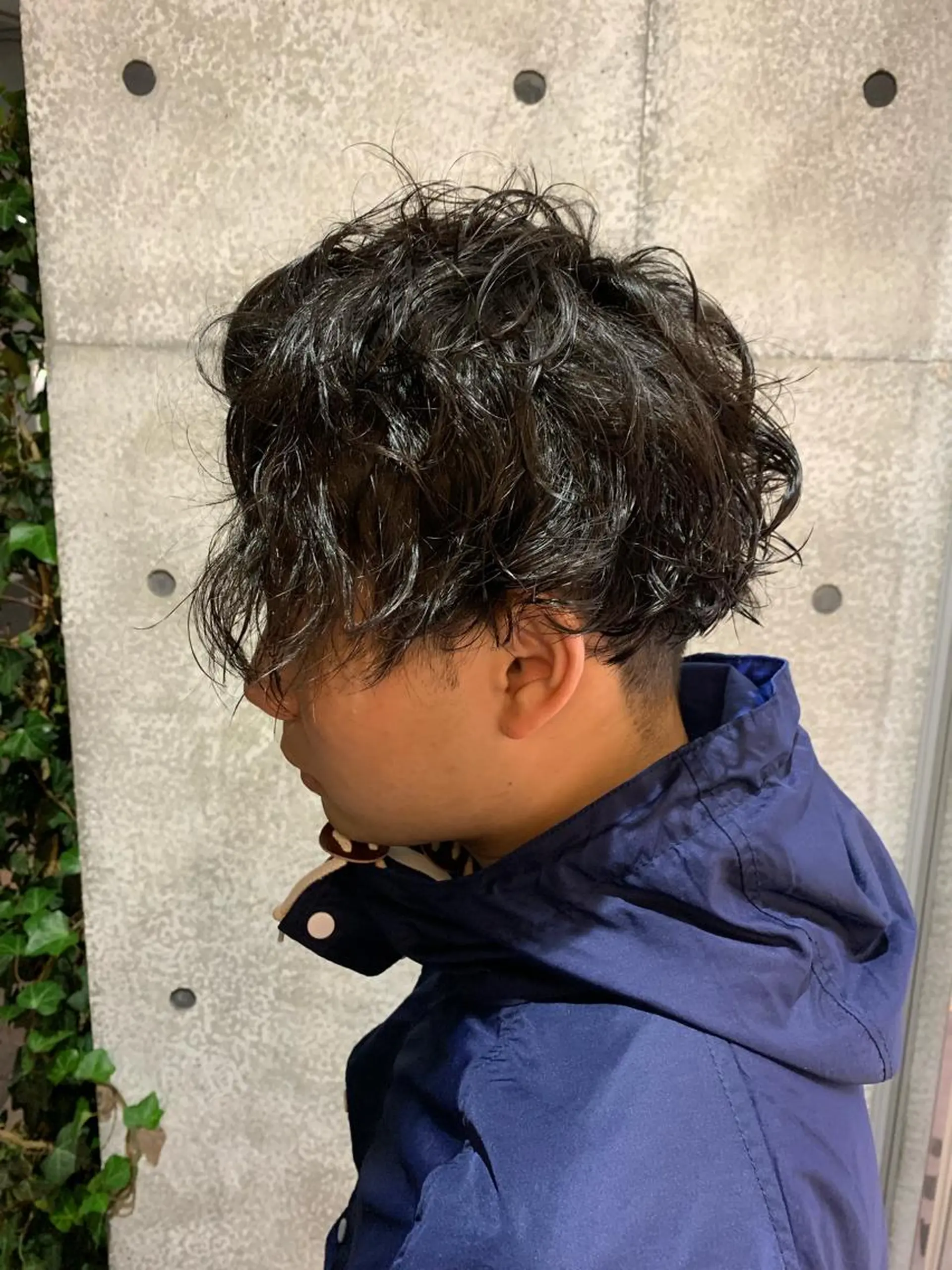 ショート パーマ メンズ メンズパーマフェード シモジタカヒロのヘアスタイル