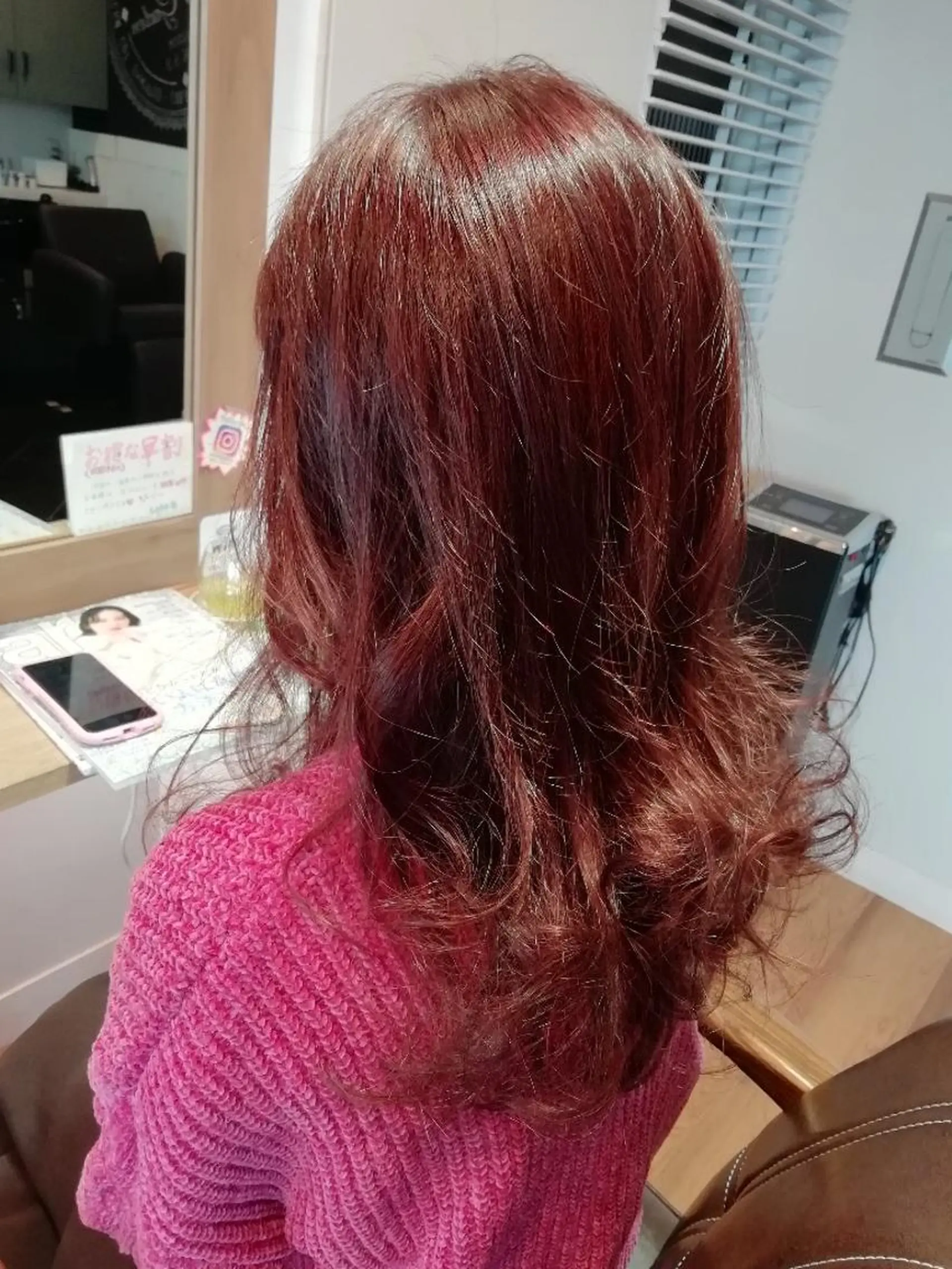 カラー ピンクカラー 堀 望美のヘアスタイル