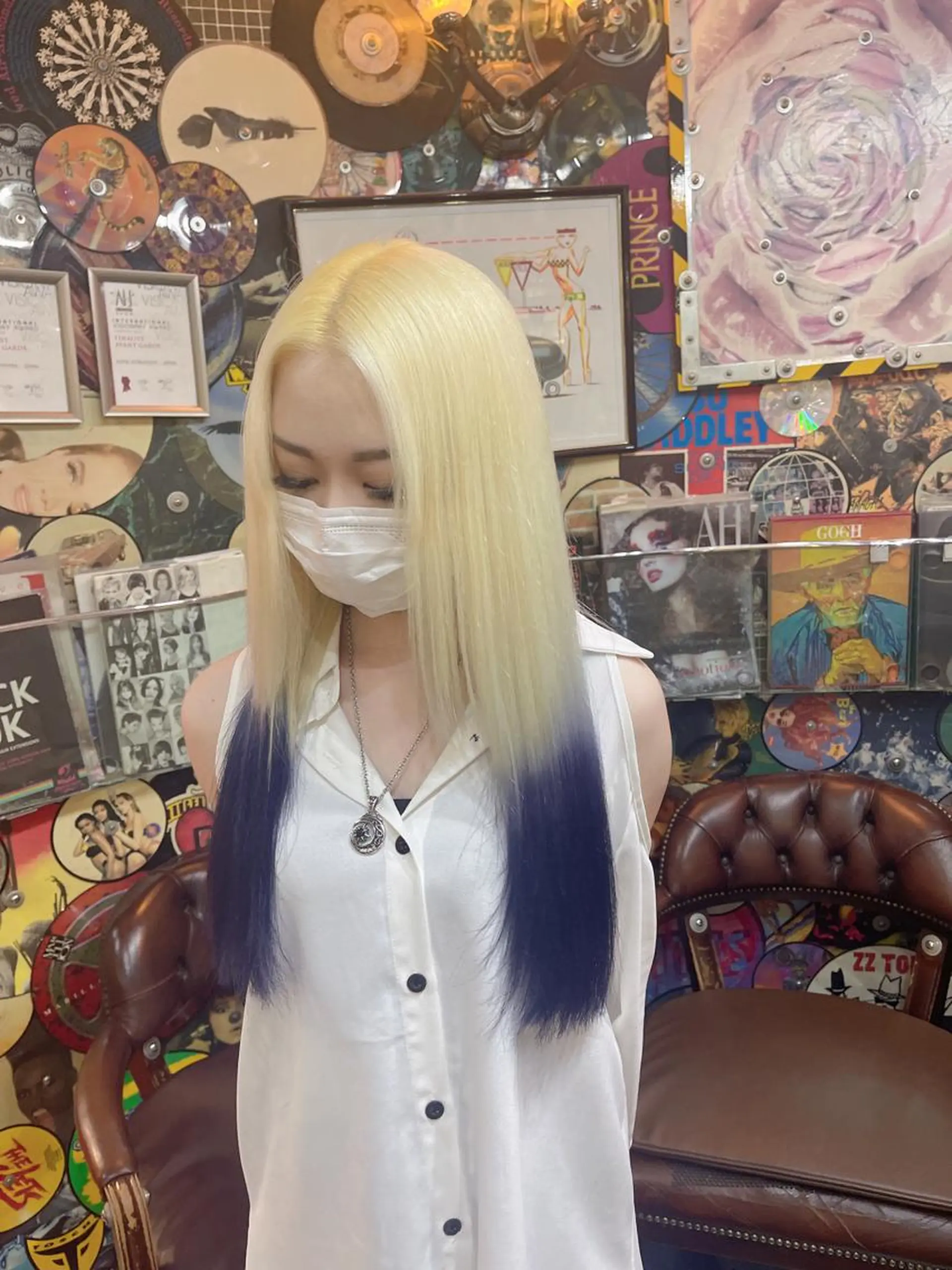 ロング カラー ヘアアレンジ ブリーチ ケアブリーチ グラデーションカラー ハイトーンカラー 外国人風カラー haco+所属・🌈派手髪エクステ ブレイズ🌈ひろとのヘアスタイル