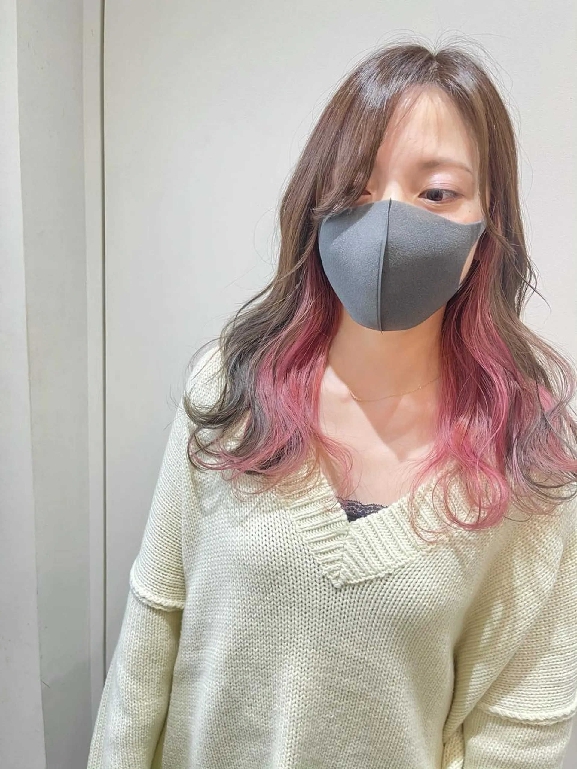 ロング カラー パーマ ヘアアレンジ アディクシーカラー ブリーチ ケアブリーチ ピンクカラー ヘアカラー トリートメント filo byFeria渋谷所属・縮毛矯正/美髪 髪質改善/石田幸輔のヘアスタイル