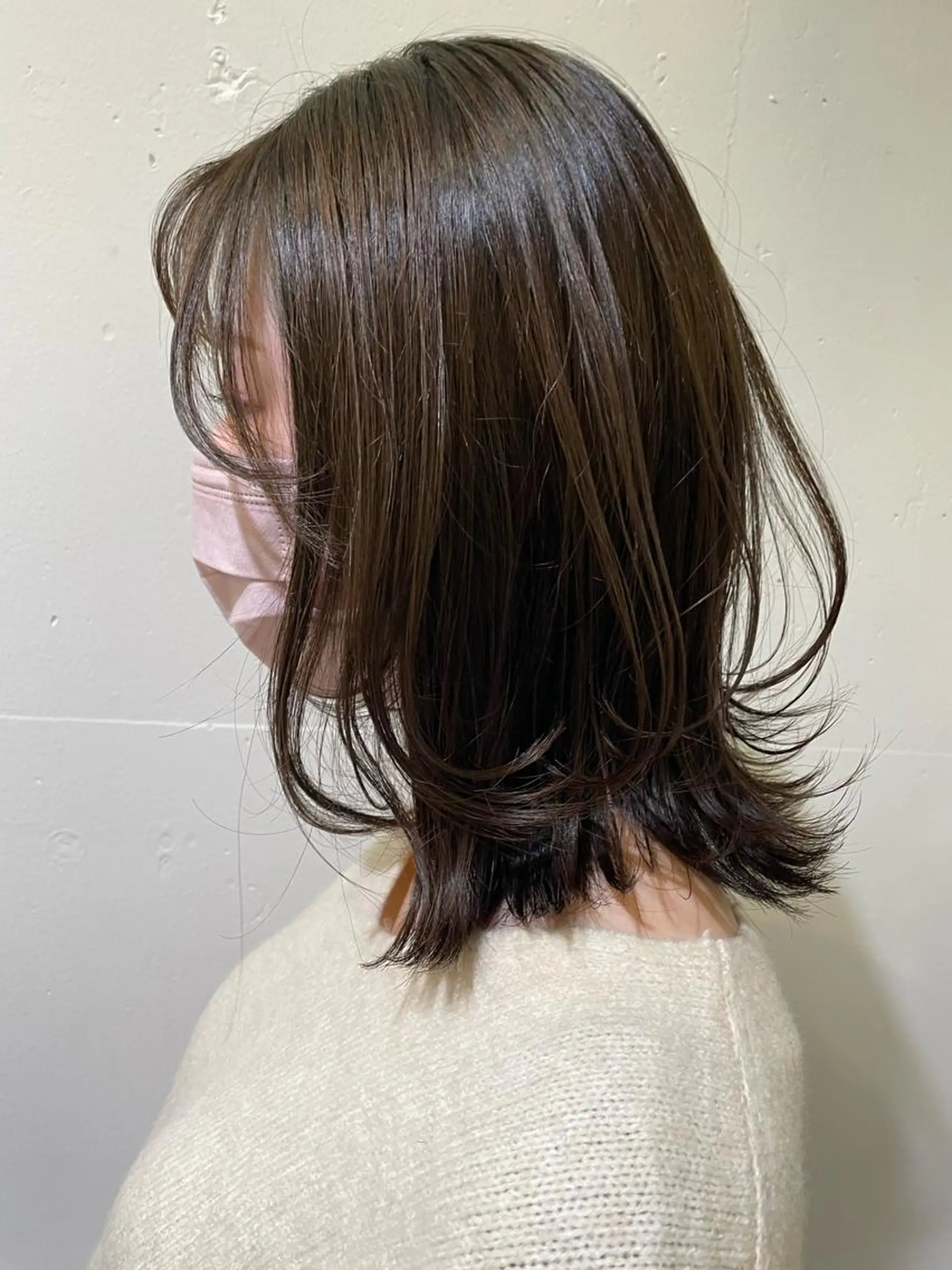 ミディアム ボブ レイヤーカット 【hair&make aria】有田　千里のヘアスタイル