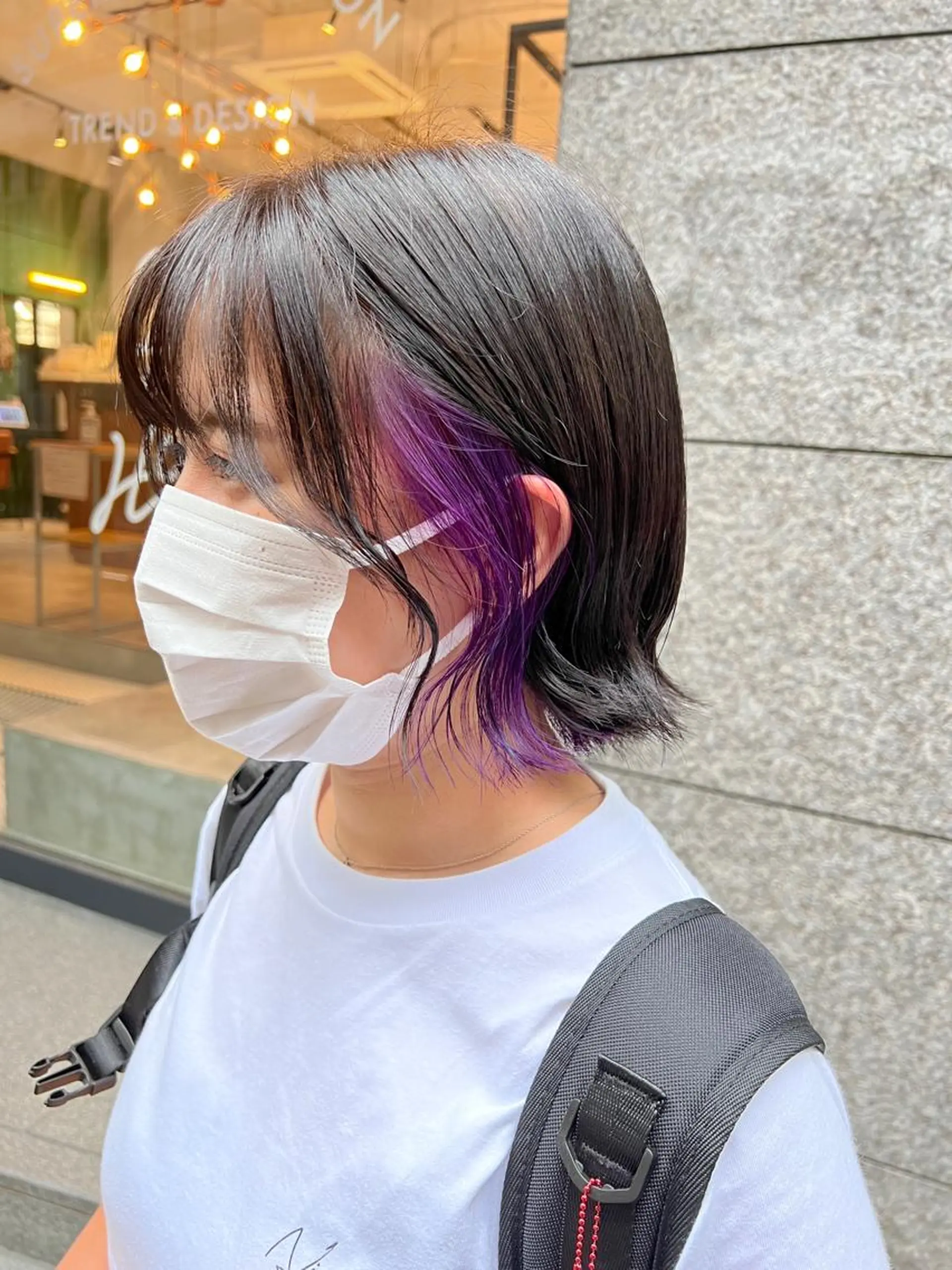ショート カラー ラベンダーカラー カット ヘアカラー ノイシキ サキのヘアスタイル