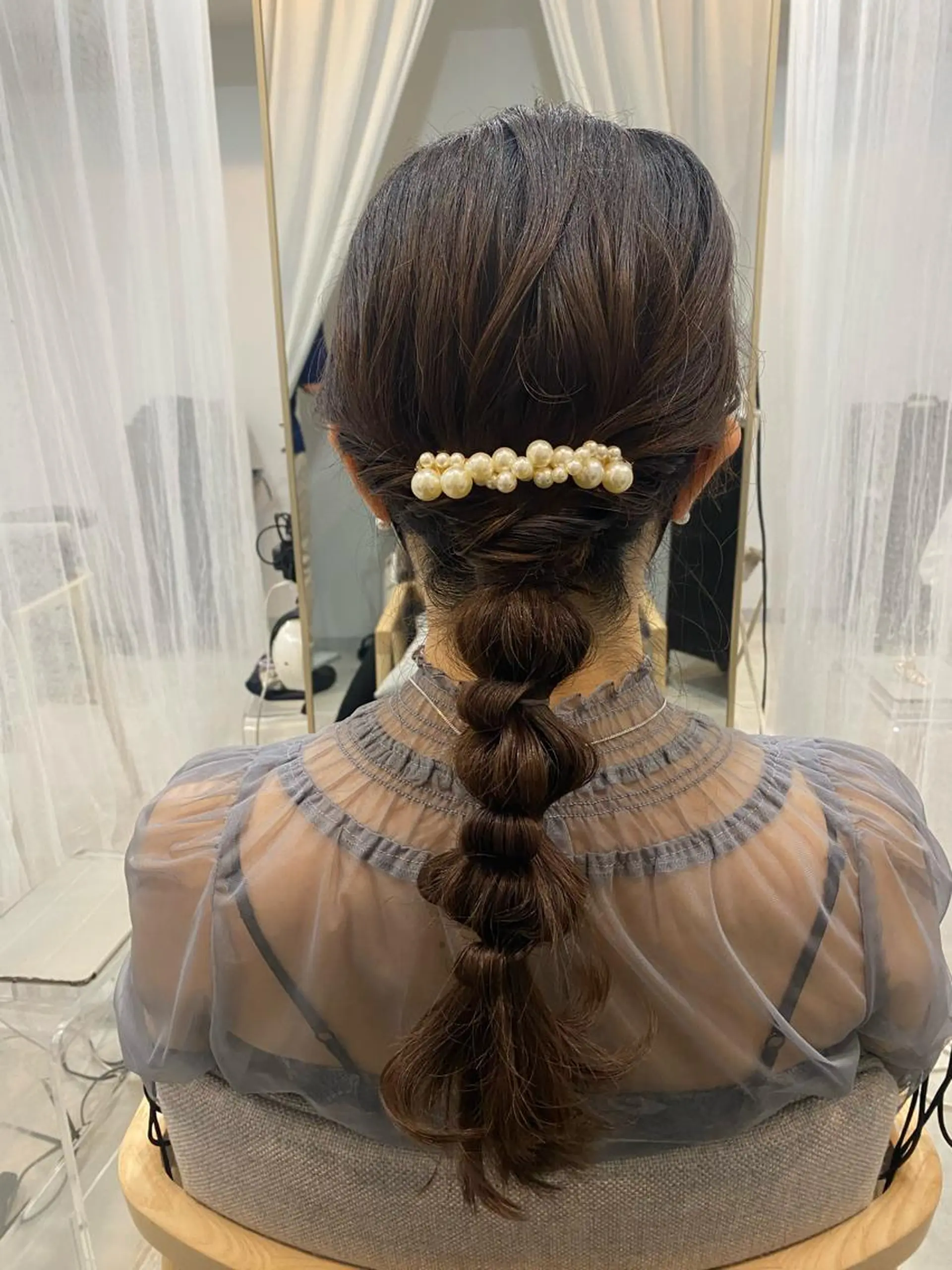 ヘアアレンジ 玉ねぎヘアー 谷川 李奈のヘアスタイル
