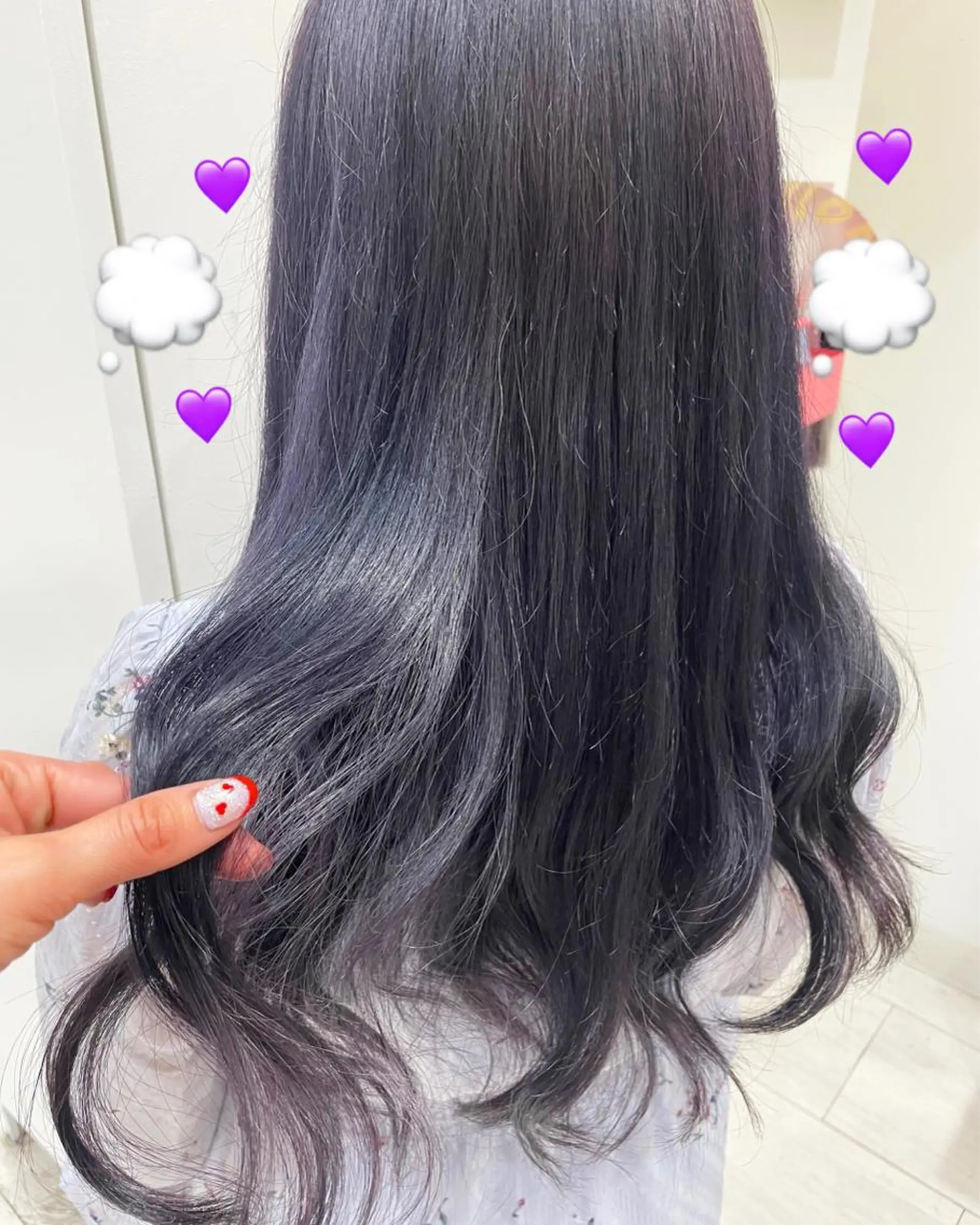 セミロング カラー ヘアアレンジ アッシュ ラベンダーカラー ラベンダーアッシュ EMANON新宿東口所属・新宿駅近♡ ♡個室♡三都季🌜のヘアスタイル