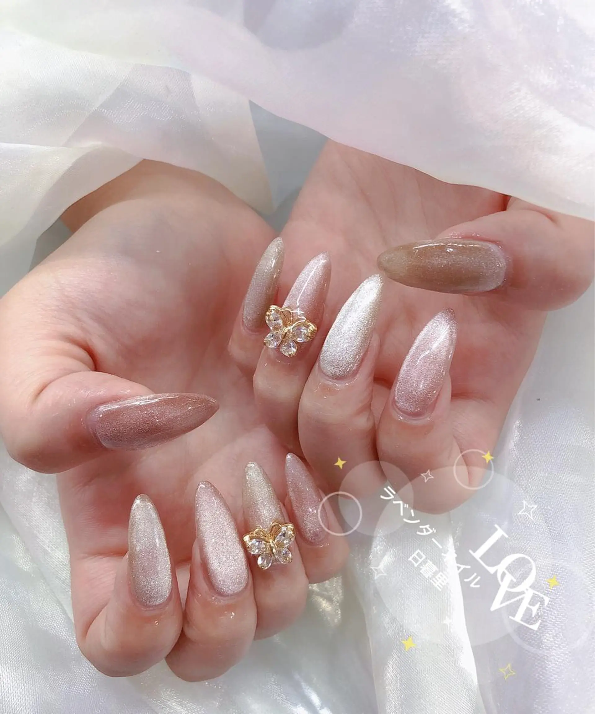 ネイル マグネットネイル ラベンダー💖日暮里 ルル💖ネイルのネイルデザイン