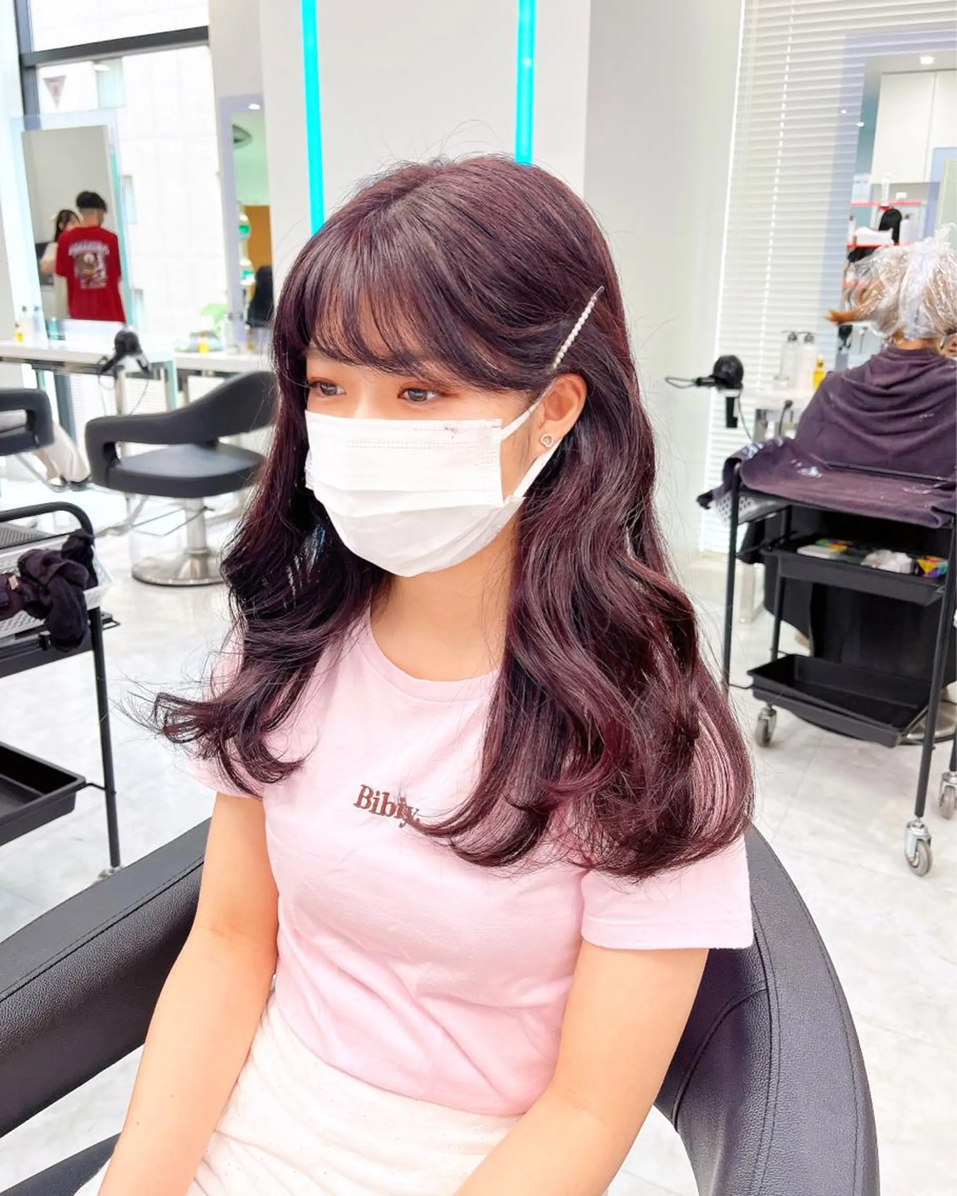ロング カット ヘアカラー RIKO👼🏻💓 韓国ガーリーのヘアスタイル