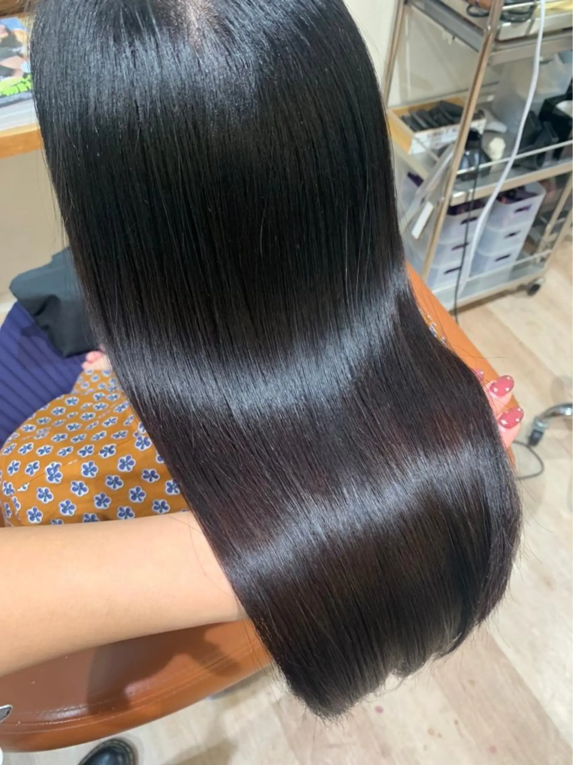 ミディアム カラー トリートメント ダウンパーマ🇰🇷 毛流れパーマ【かな】のヘアスタイル