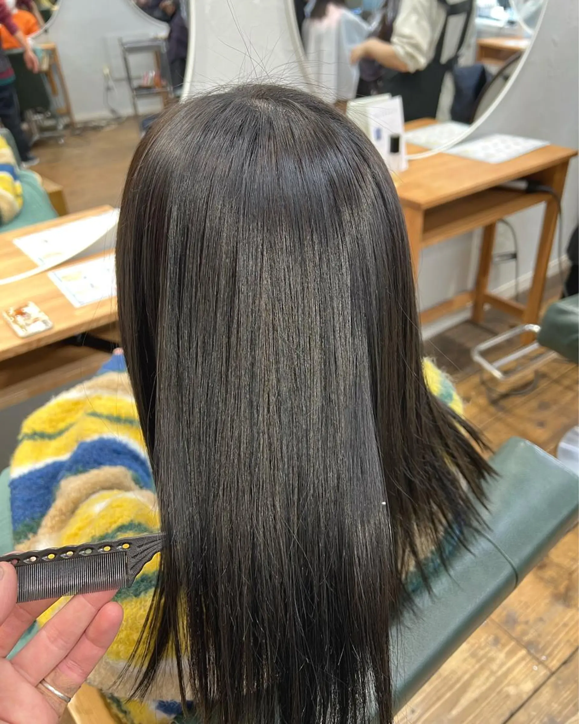 セミロング カラー 髪質改善 縮毛矯正 カット ヘアカラー 縮毛矯正 トリートメント 髪質改善/縮毛矯正/ 超高濃度水素ケアのヘアスタイル