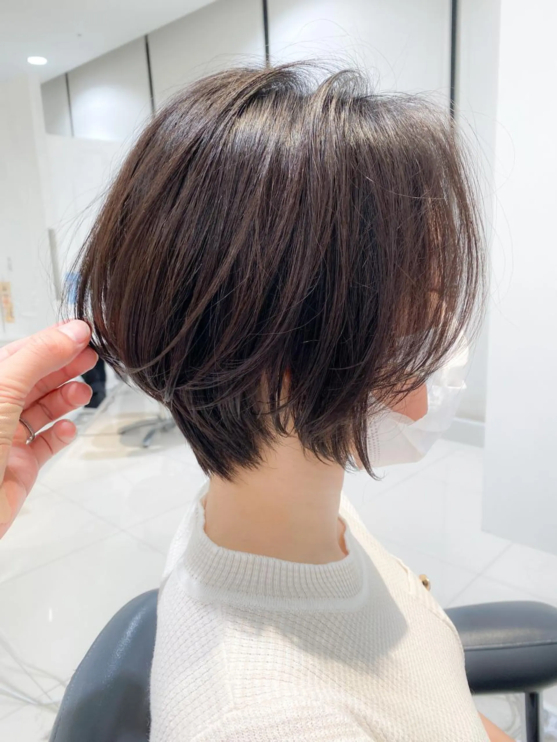 ショート カラー パーマ 杉崎 秀弥のヘアスタイル