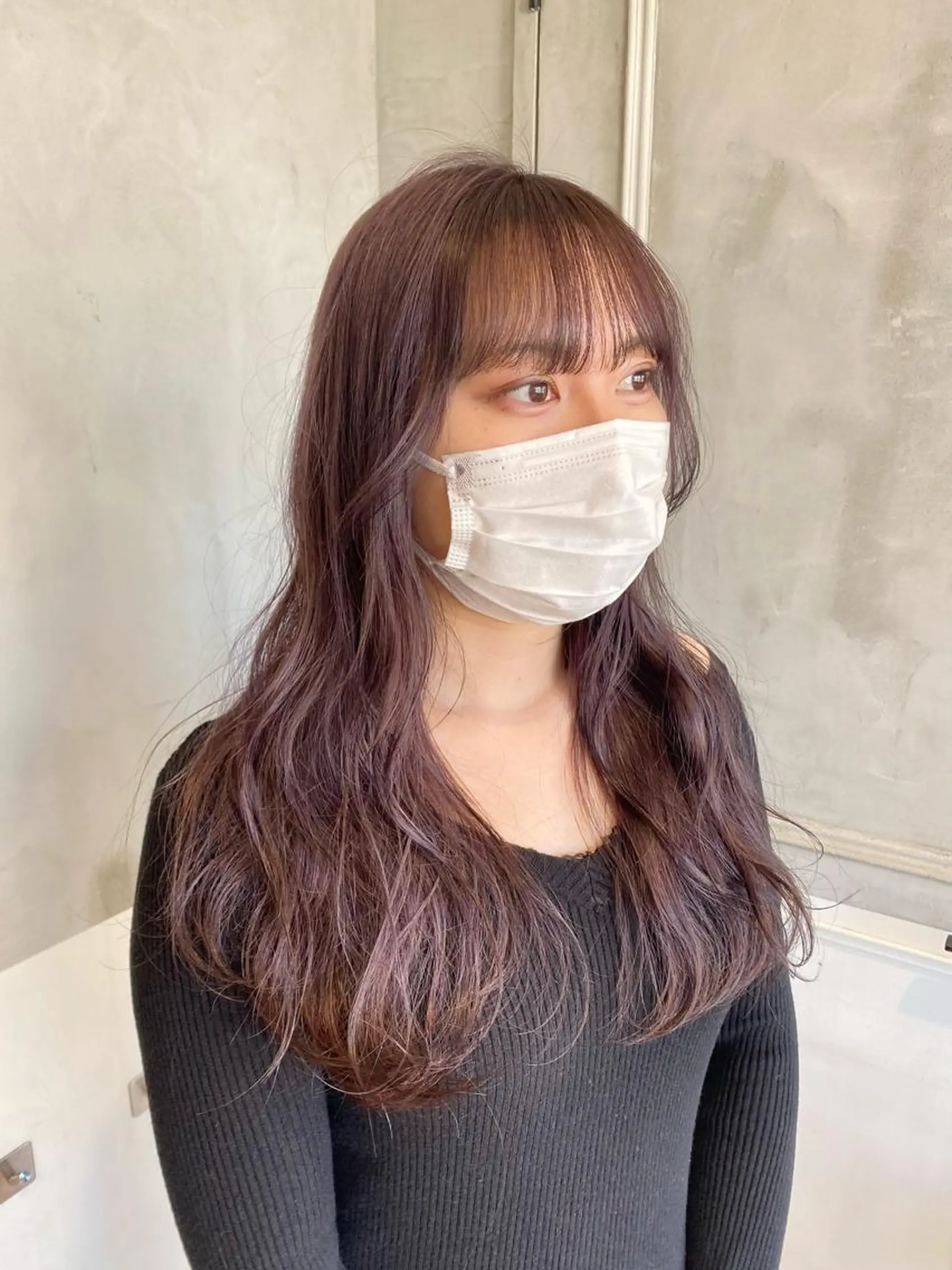ロング ヘアカラー トリートメント ヘアセット 韓国レイヤーカット 🇰🇷mireiのヘアスタイル