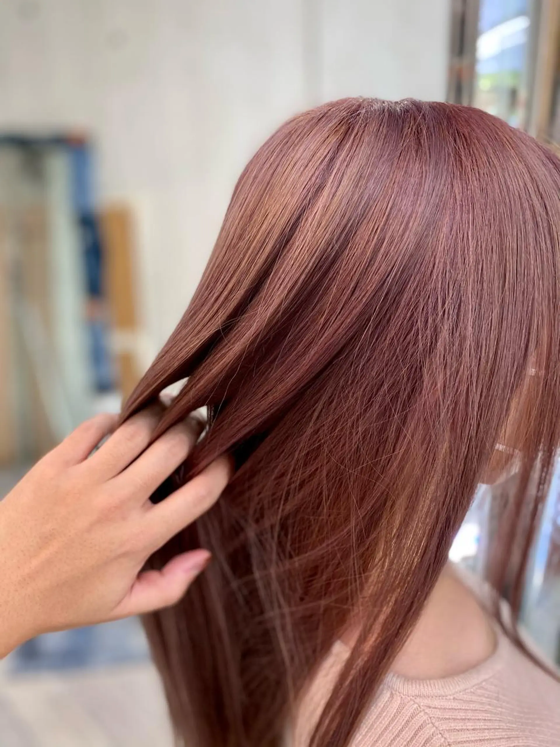 ロング カラー ラベンダーカラー ラベンダーピンク ピンクカラー カット トリートメント 松井 敬太郎のヘアスタイル