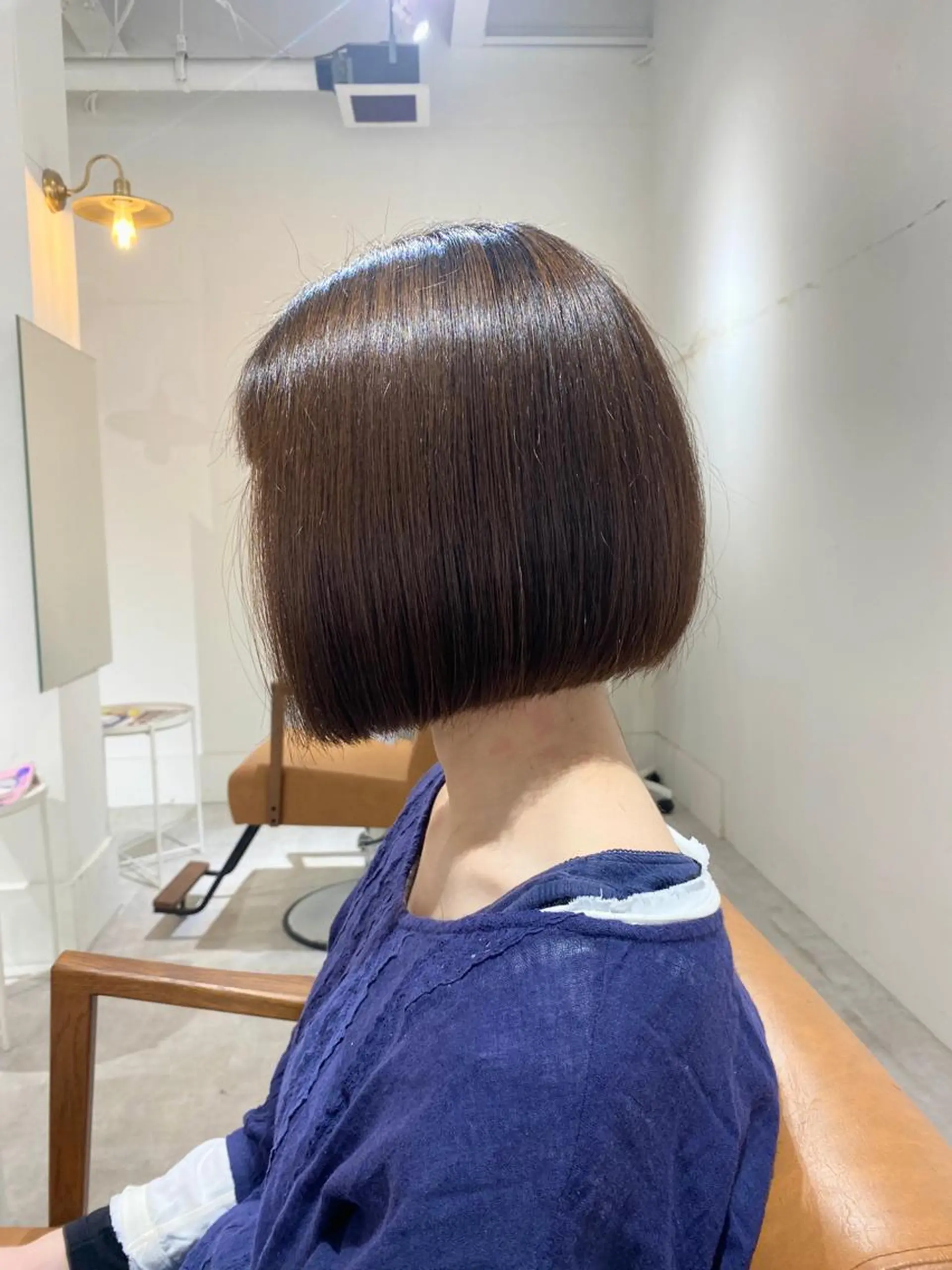 ショート ボブ カット 縮毛矯正 トリートメント 鳴海 稜真のヘアスタイル