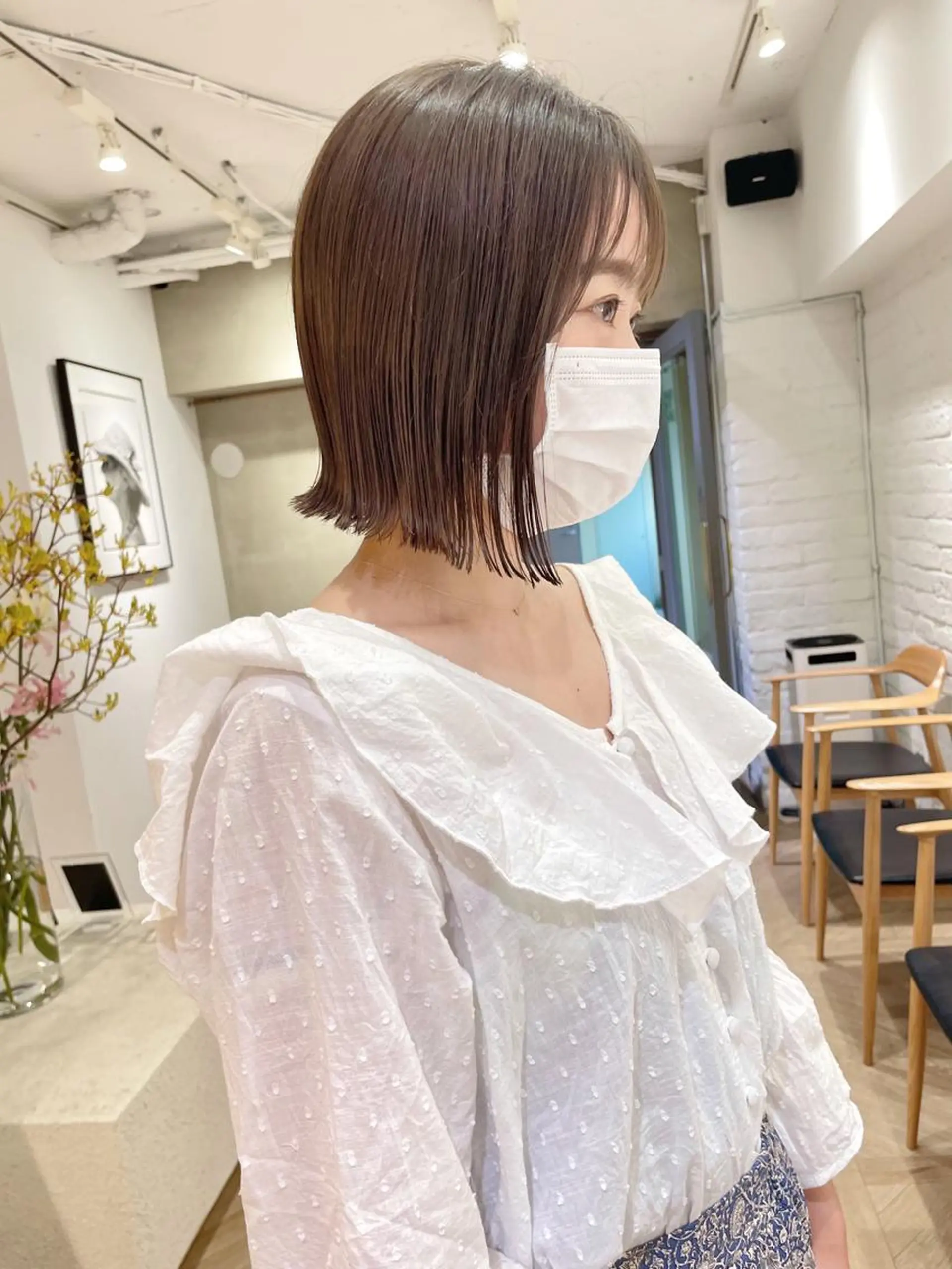 ミディアム カラー ボブ カット ヘアカラー トリートメント ボブ/ショート 🌟梅田盛一🌟のヘアスタイル