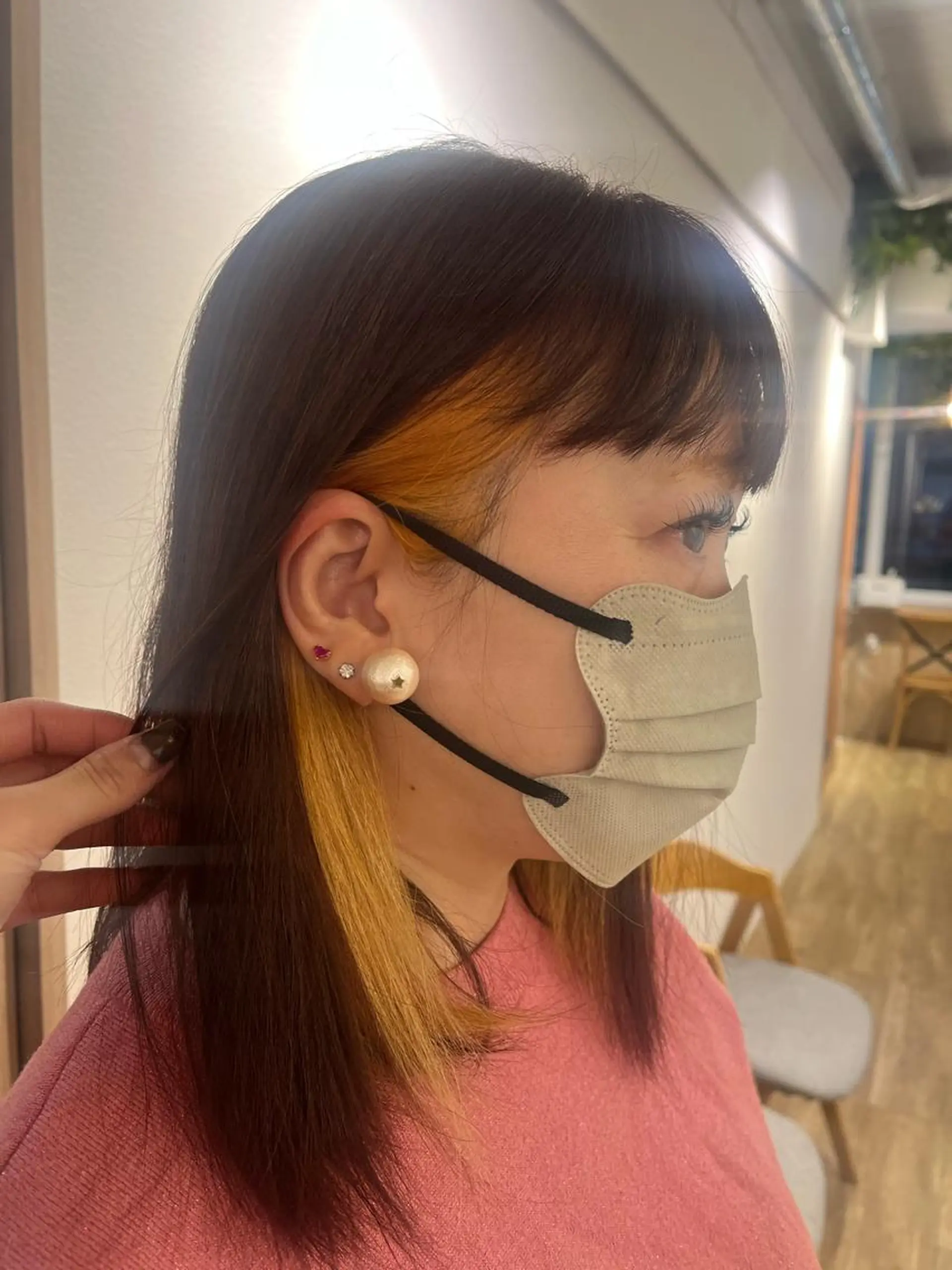 ミディアム カラー ヘアカラー ショート/ボブ/透明 感カラー/高橋あみのヘアスタイル