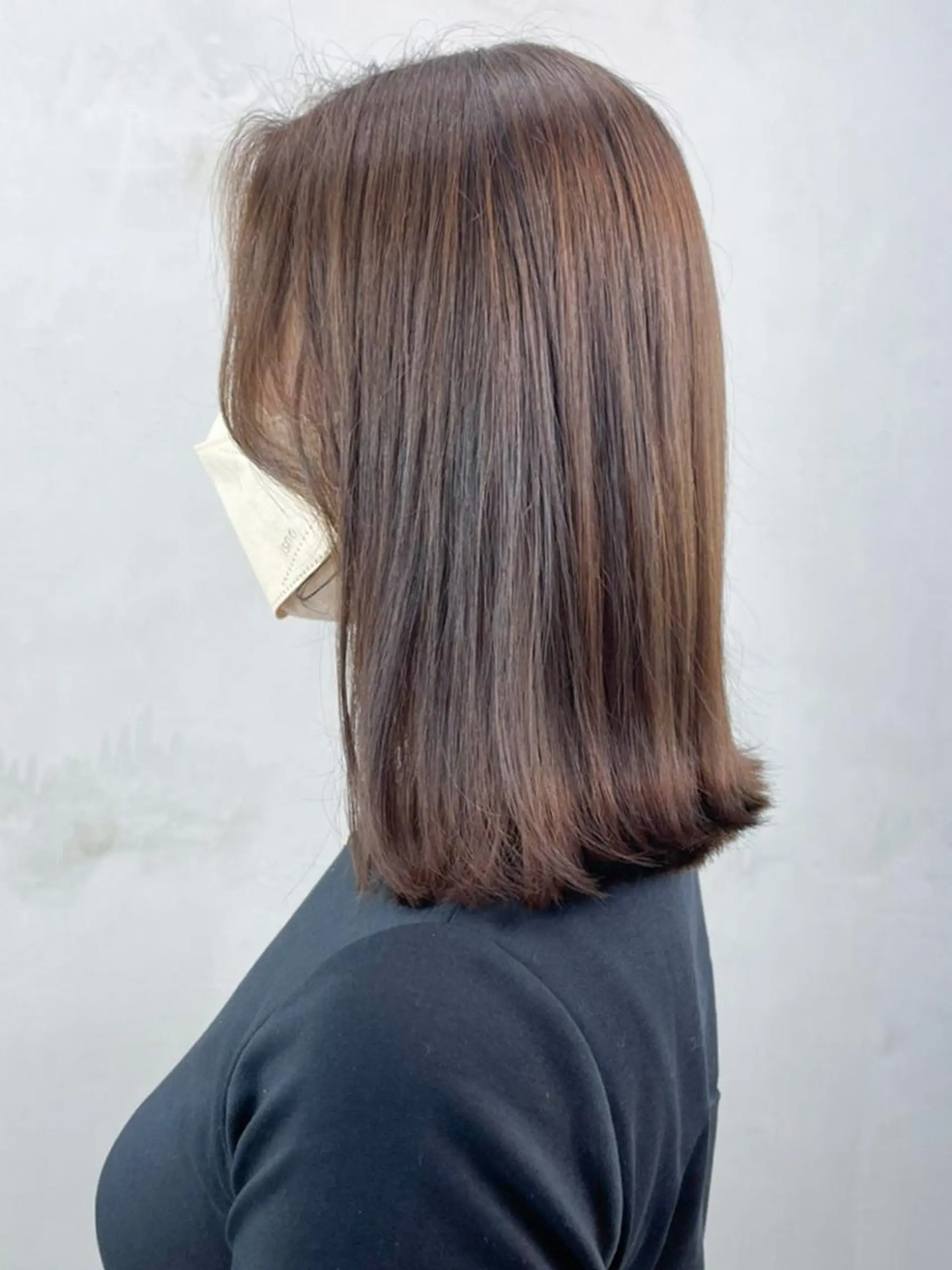 ミディアム パーマ カラー ヘアアレンジ ブラウンカラー カット ヘアカラー トリートメント ITby ALBUM 北千住店のヘアスタイル