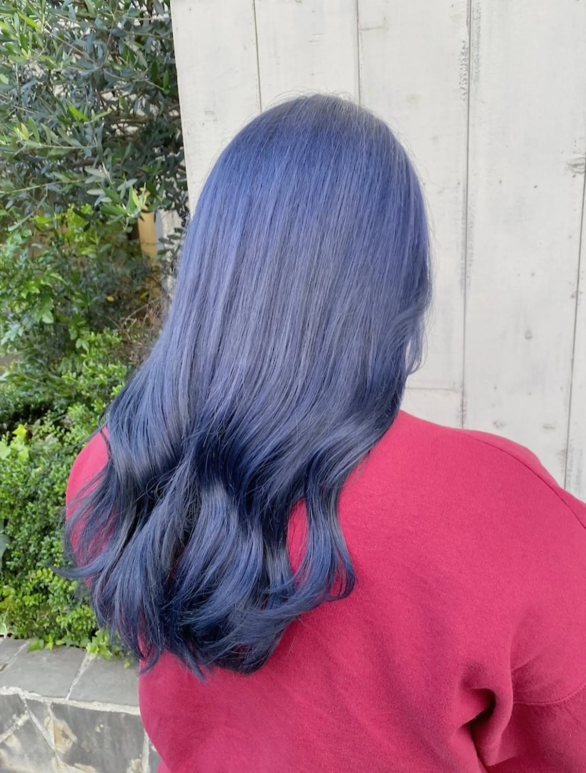 ロング カラー ヘアアレンジ 寒色アイドルカラー JUNOチナツのヘアスタイル