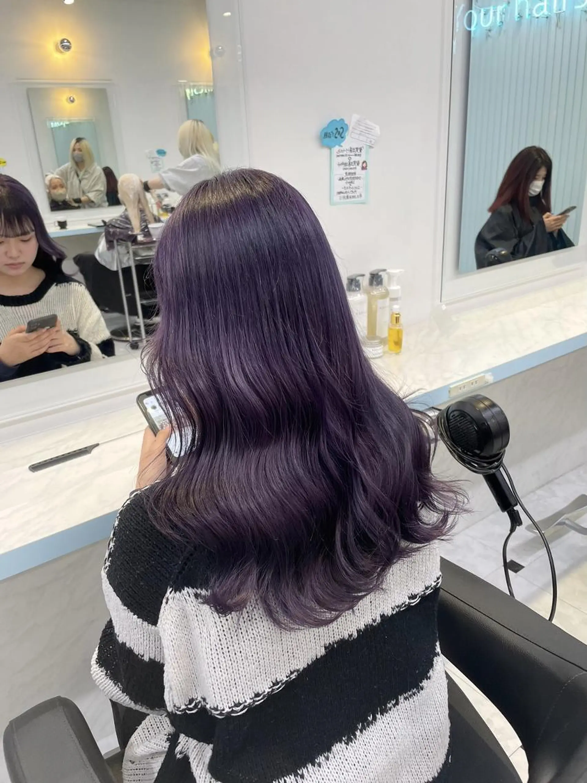 カラー ロング ヘアカラー ヘッドスパ ヘアセット ハイトーンブロンド 横浜💞ミオのヘアスタイル