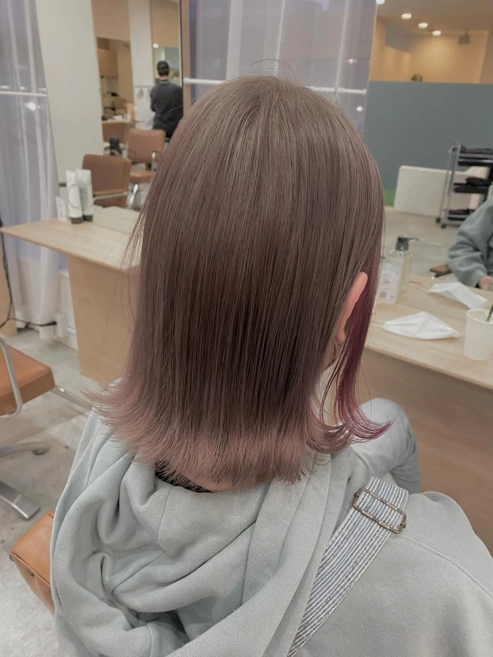 ミディアム カット ヘアカラー トリートメント CHAINON 木原崇了のヘアスタイル