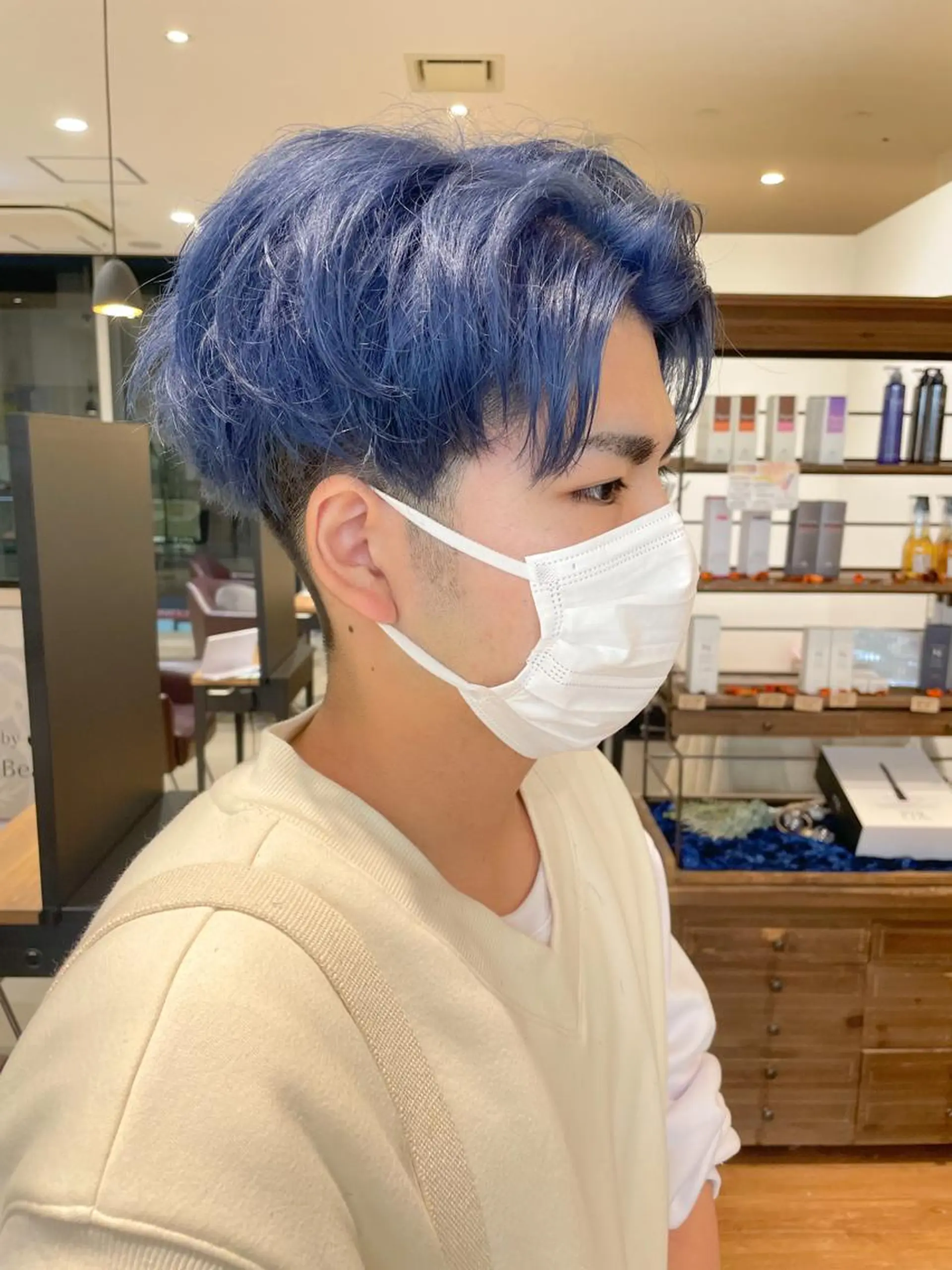 ショート カラー ブルーカラー 髪質改善/ブリーチ 田代 龍我のヘアスタイル