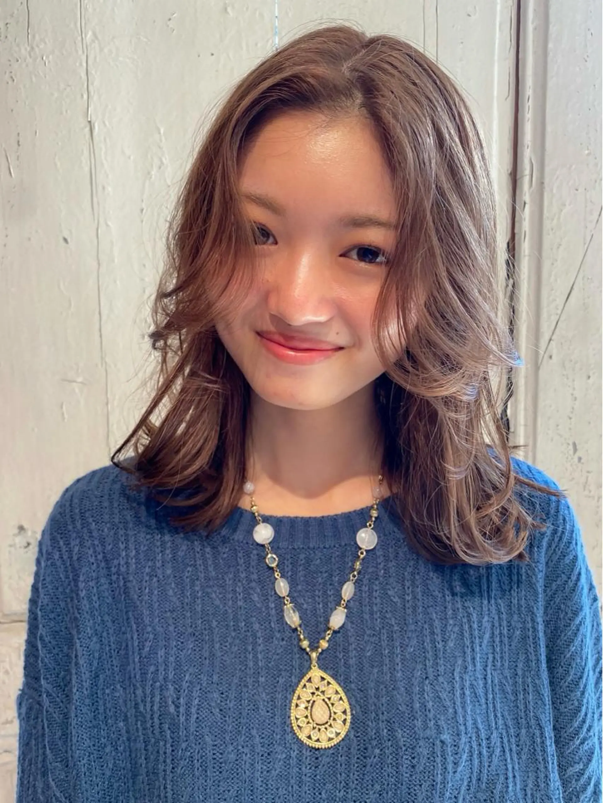 セミロング カラー ベージュカラー 透明感カラー irwi/イルウィ所属・miku🎀門前仲町 ブリーチ・レイヤーのヘアスタイル