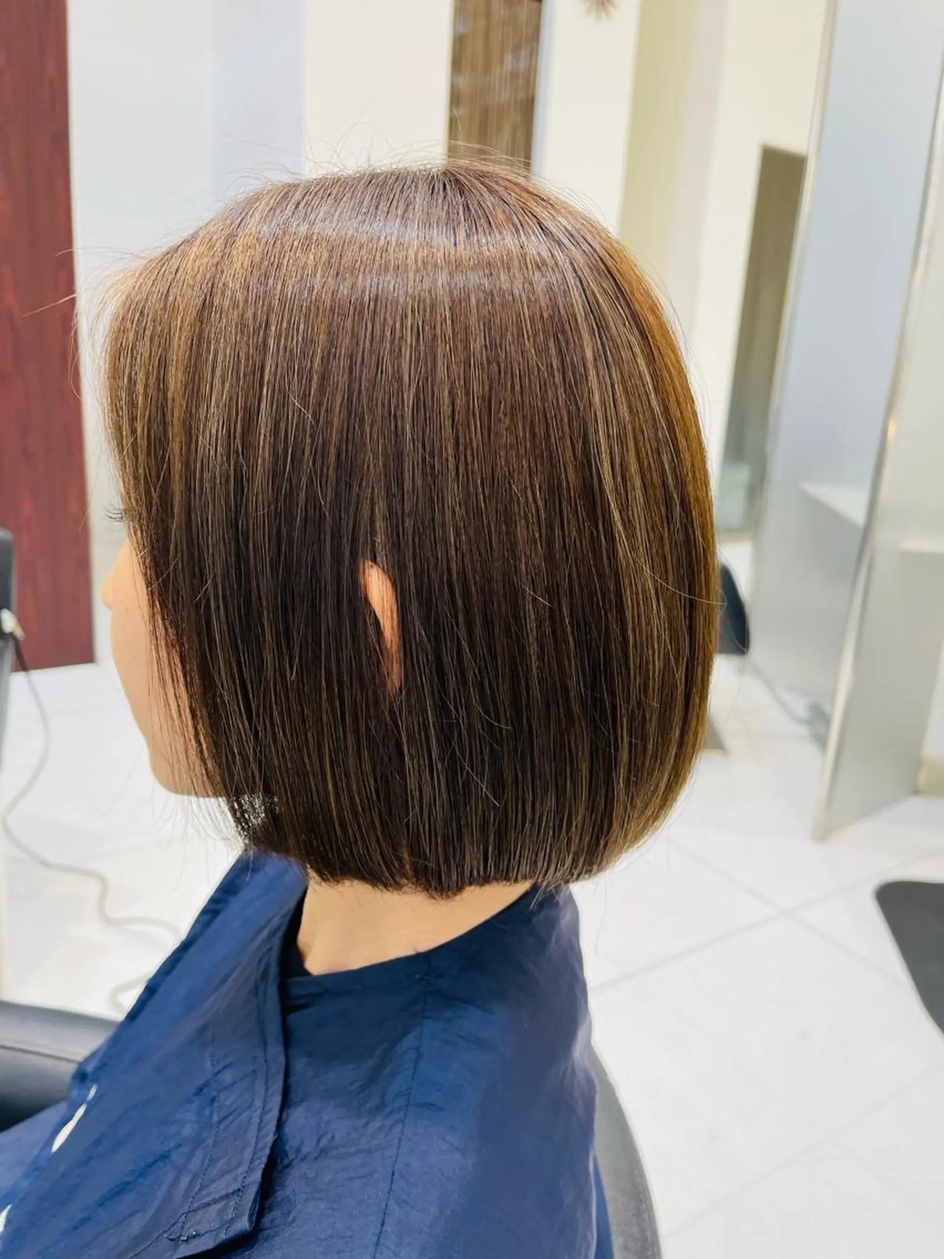 ミディアム ハイライト ヘアカラー 上原 和樹のヘアスタイル
