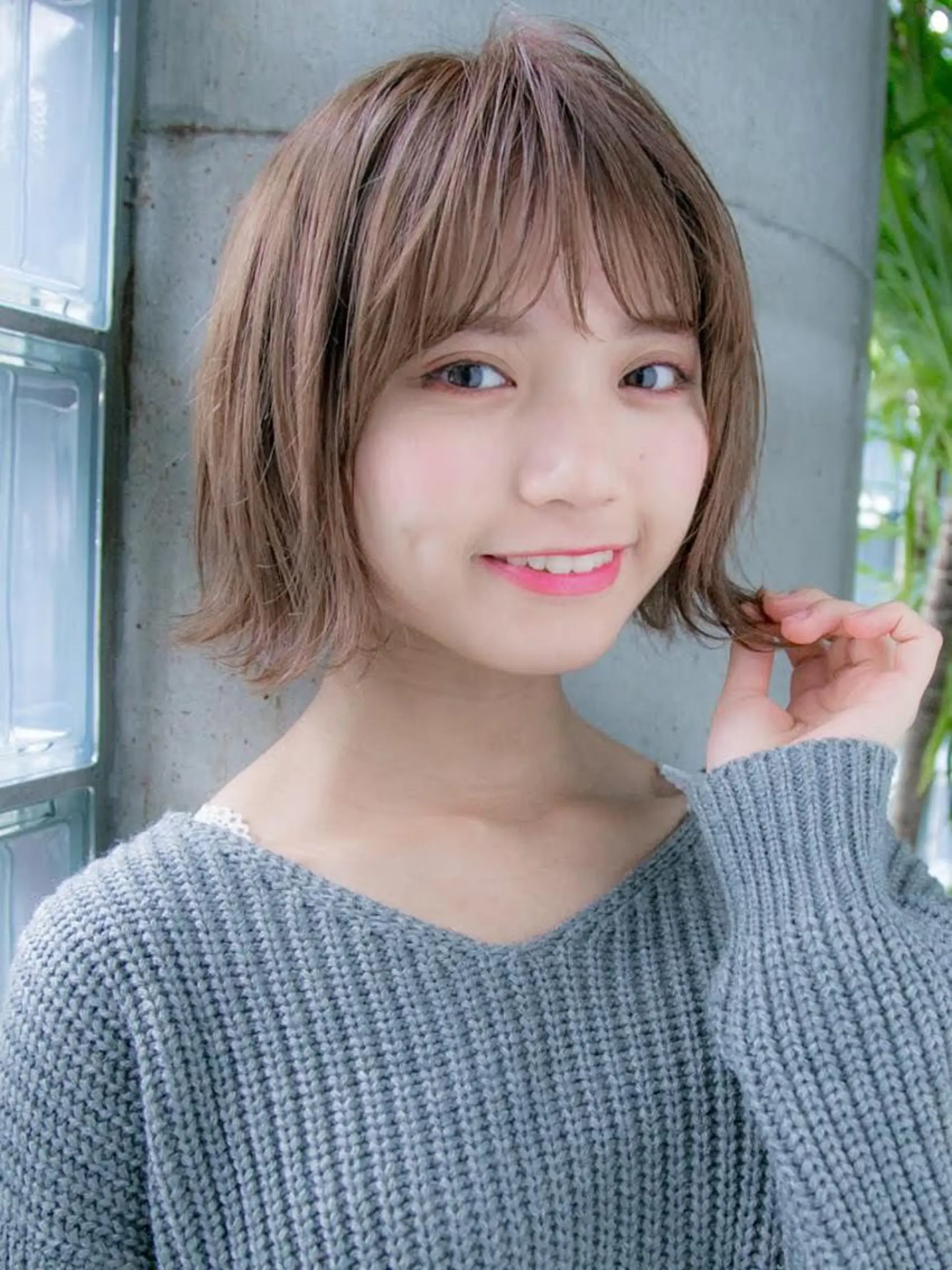 ショート アッシュ アッシュブラウン ヘアカラー 山田 蓮のヘアスタイル